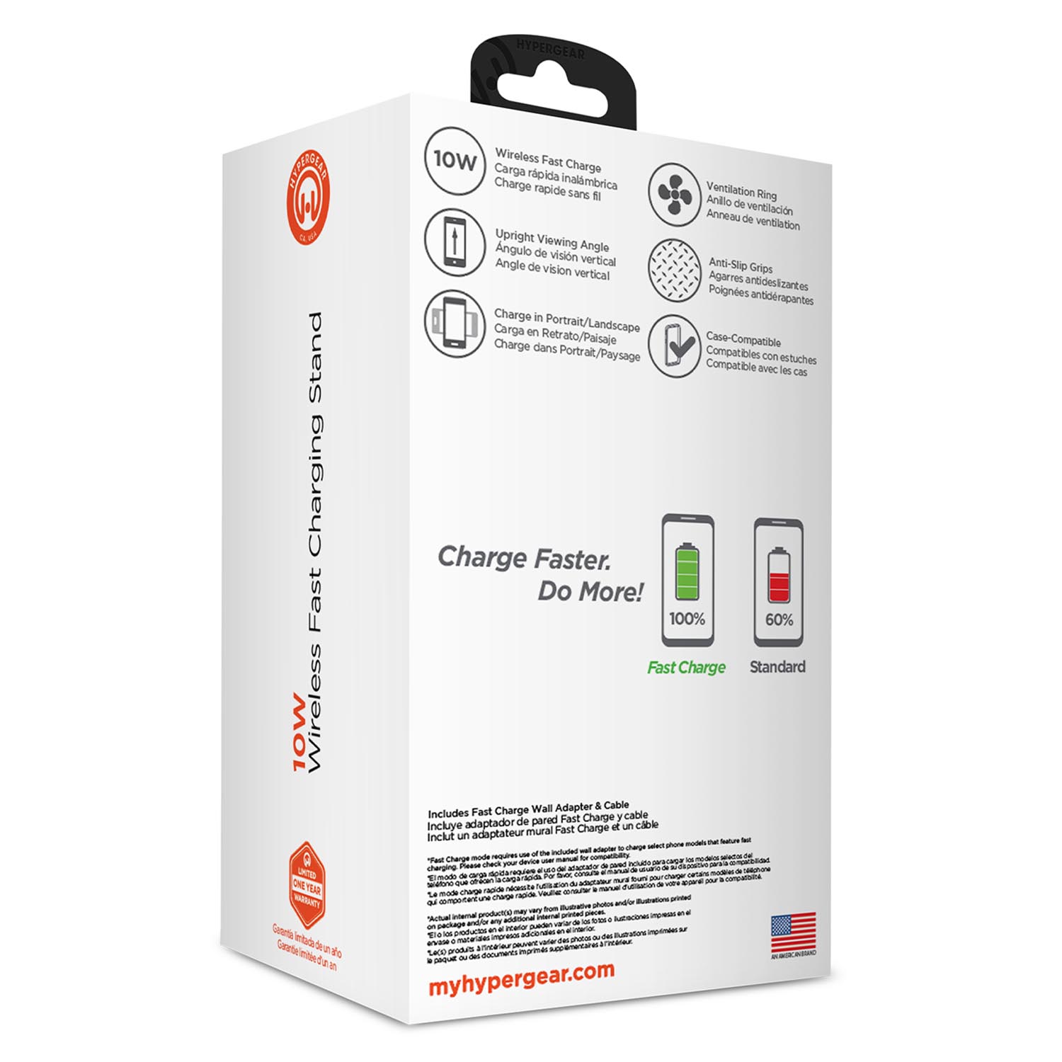 HyperGear 10W Wireless Fast Charging Stand