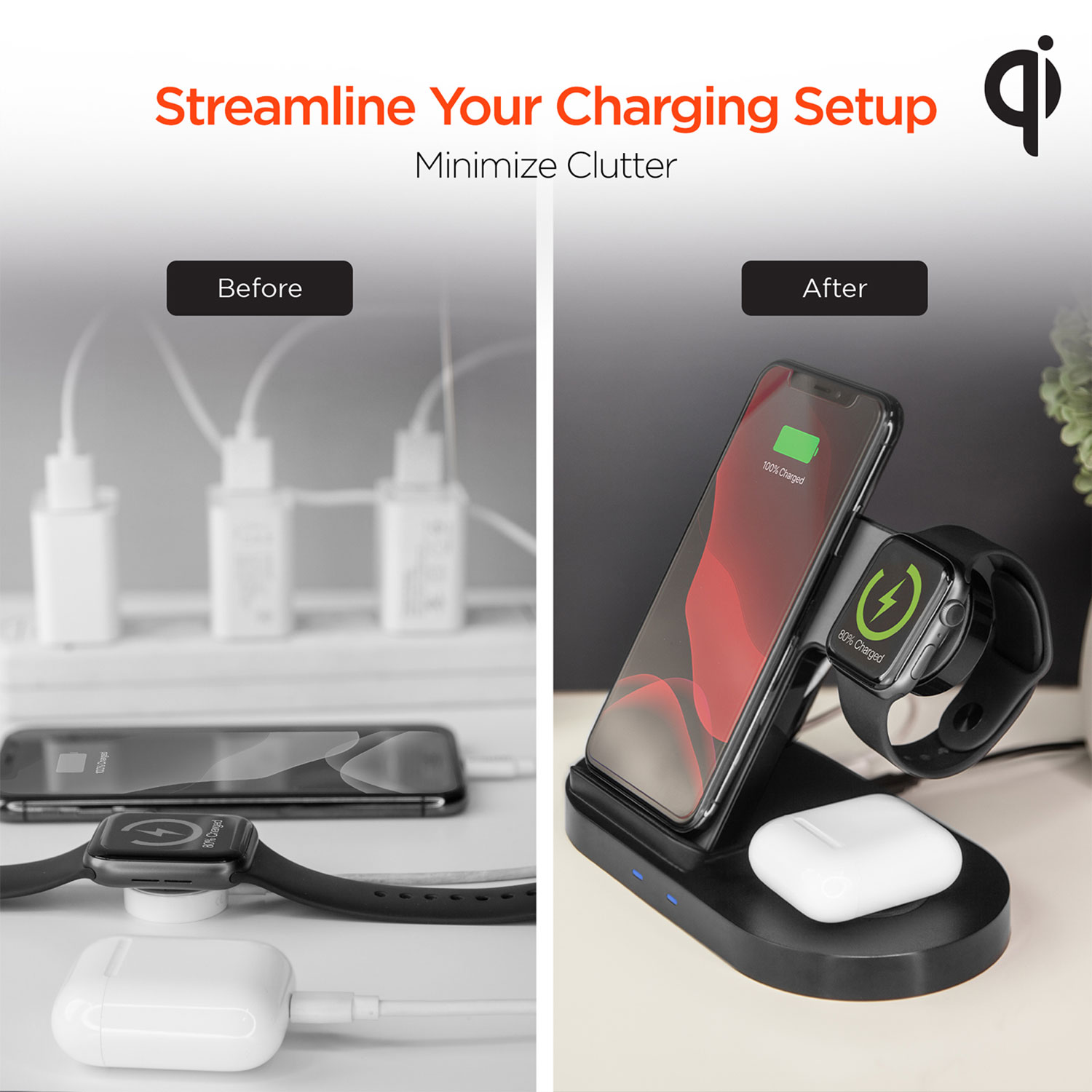 HyperGear 3 In 1 Wireless Charging Dock