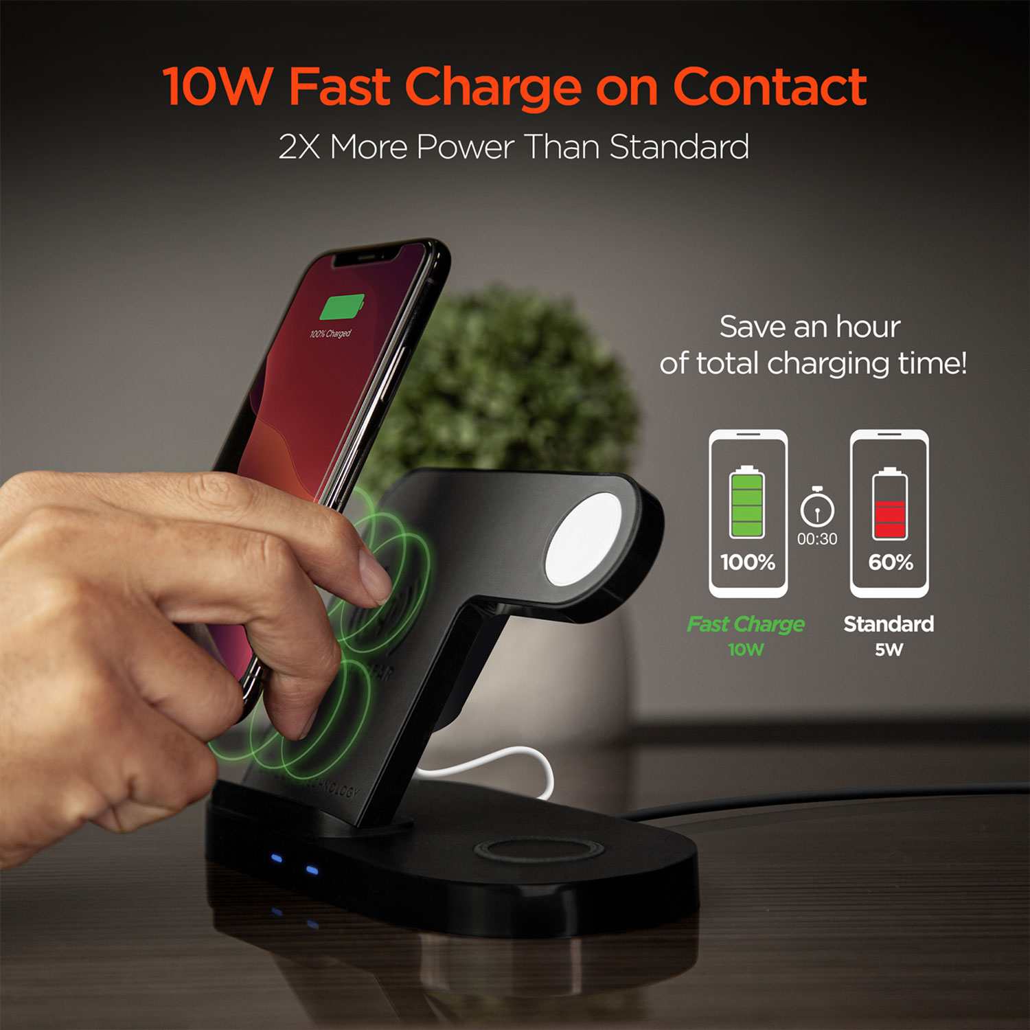 HyperGear 3 In 1 Wireless Charging Dock