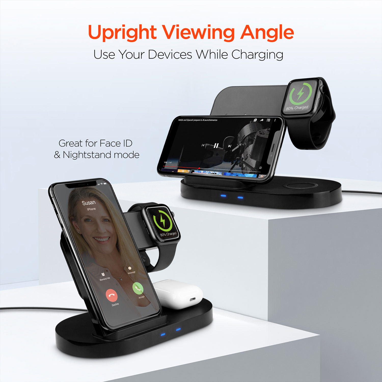 HyperGear 3 In 1 Wireless Charging Dock