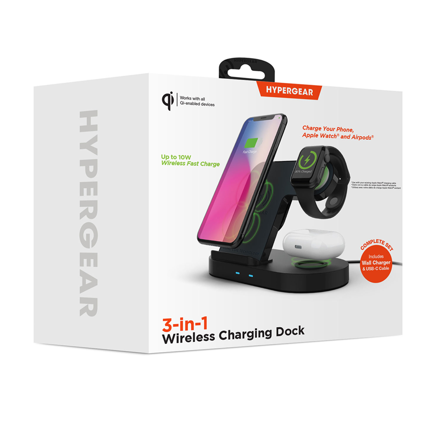 HyperGear 3 In 1 Wireless Charging Dock
