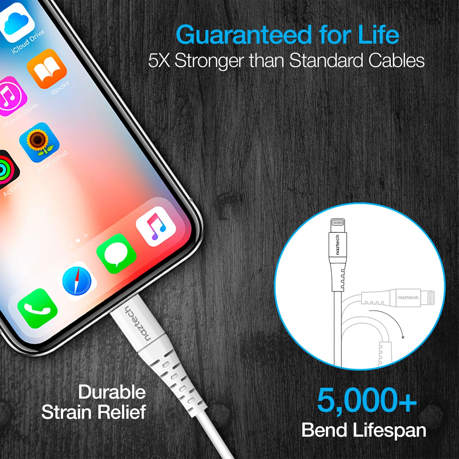 Naztech Fast Charge MFi Lightning to USB-C Cable