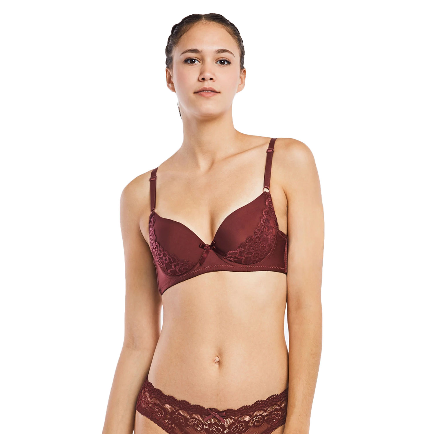 6 Pack Ladies Full Cup Plain Lace Bra