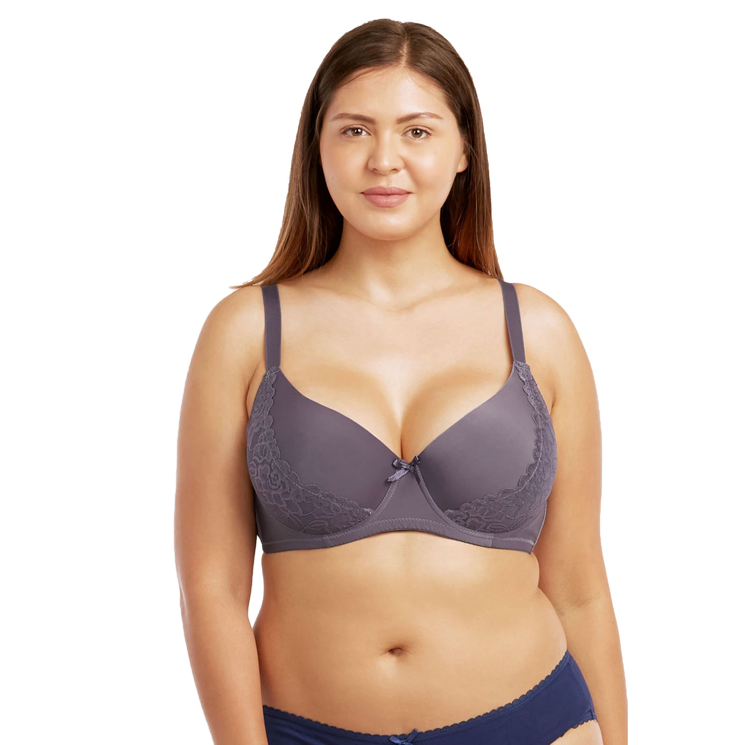 6 Pack Ladies Full Cup Plain Lace Bra