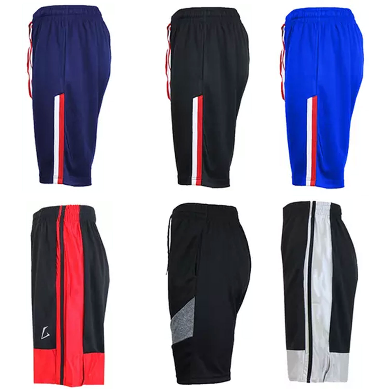 4 Pack Men's Moisture Wicking Assorted Performance Active Shorts