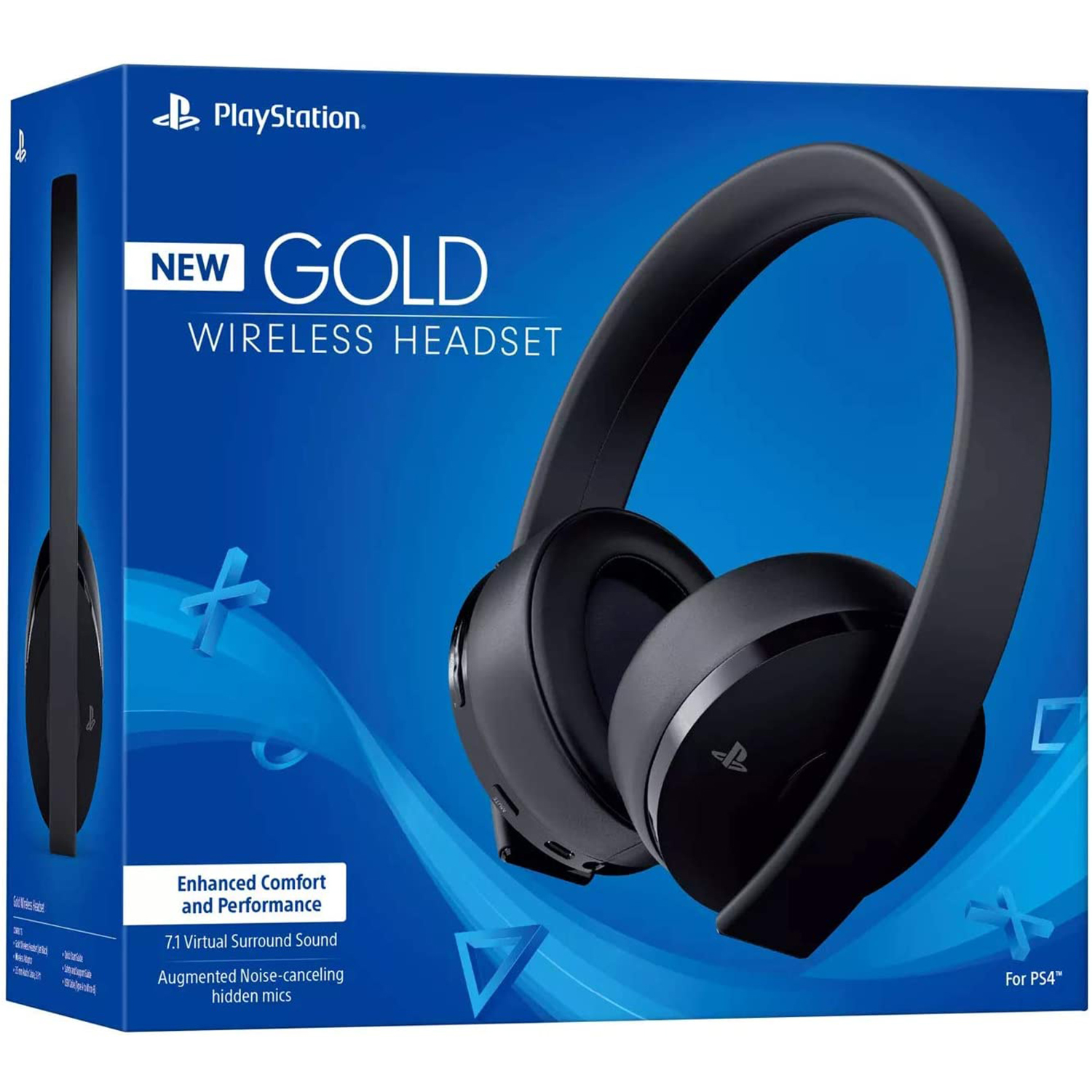 PlayStation Gold Wireless Headset 7.1 Surround Sound PS4 New Version 2018