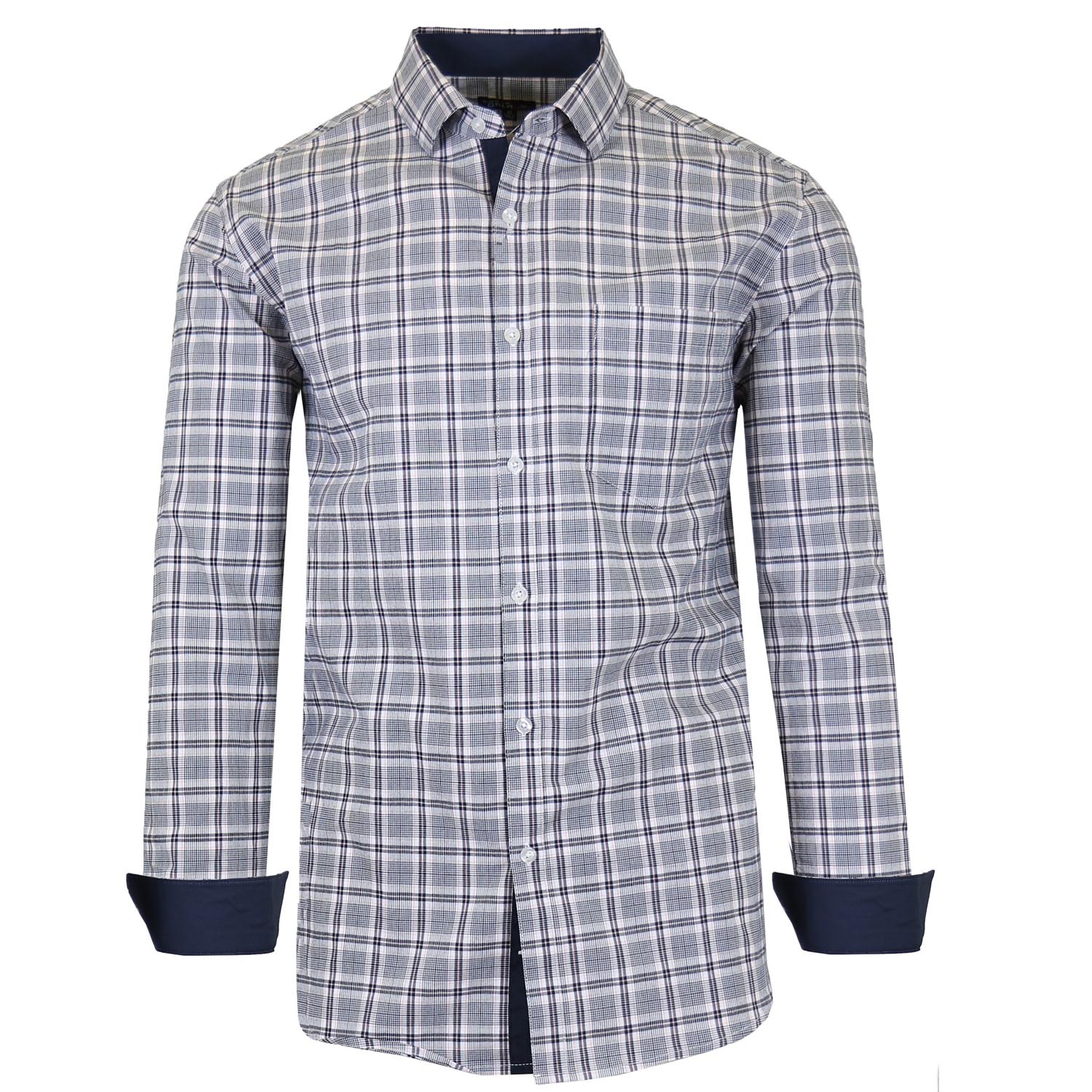 Men's Long Sleeve Printed Stretch Dress Shirts