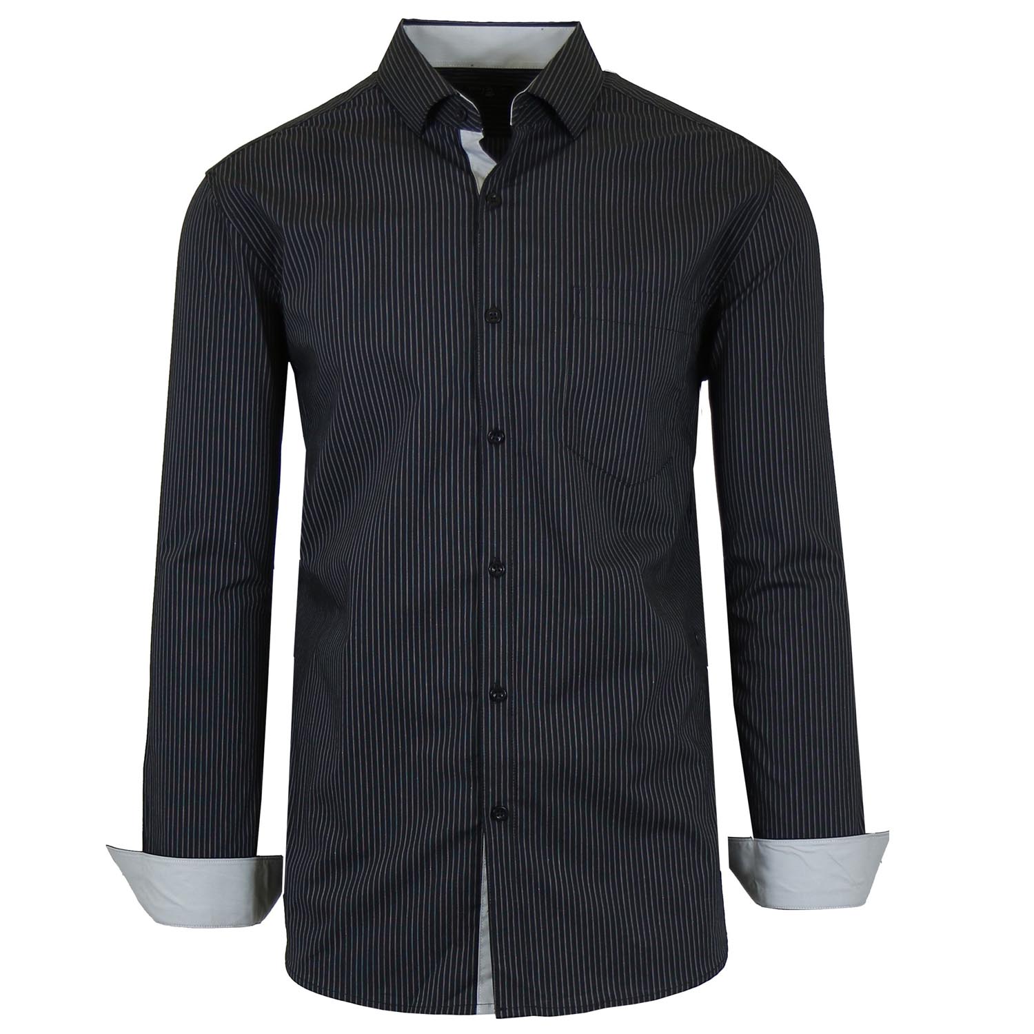 Men's Long Sleeve Printed Stretch Dress Shirts