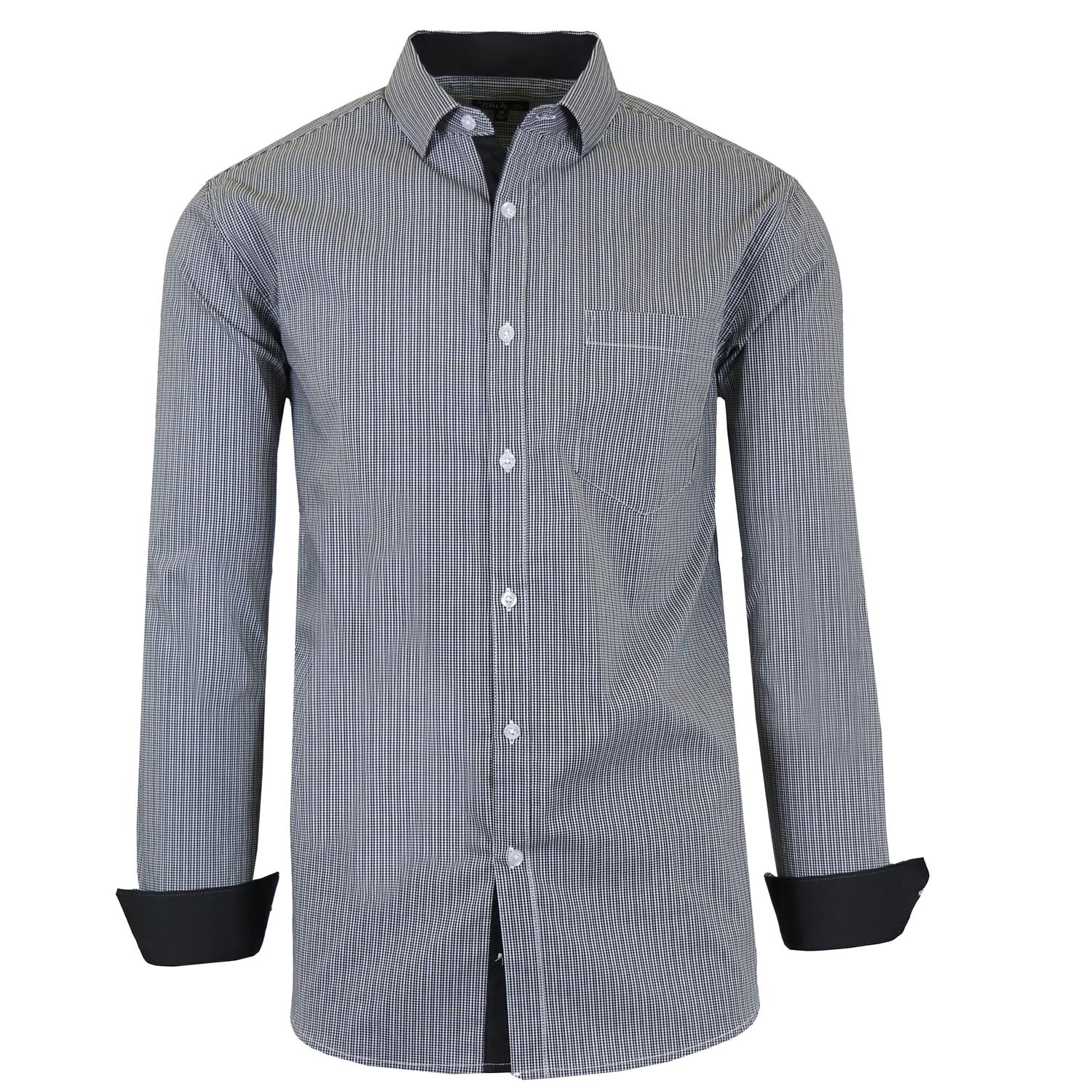 Men's Long Sleeve Printed Stretch Dress Shirts