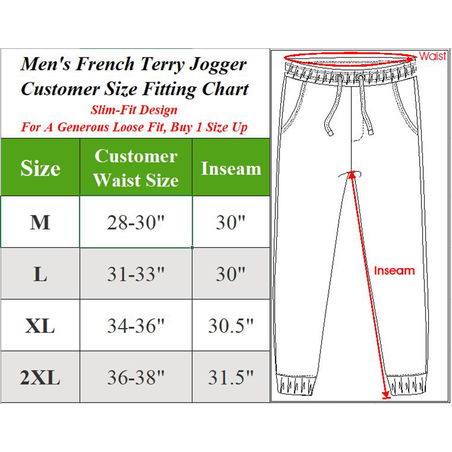 Men's Skinny Fit French Terry Joggers With Tech Zipper Pockets