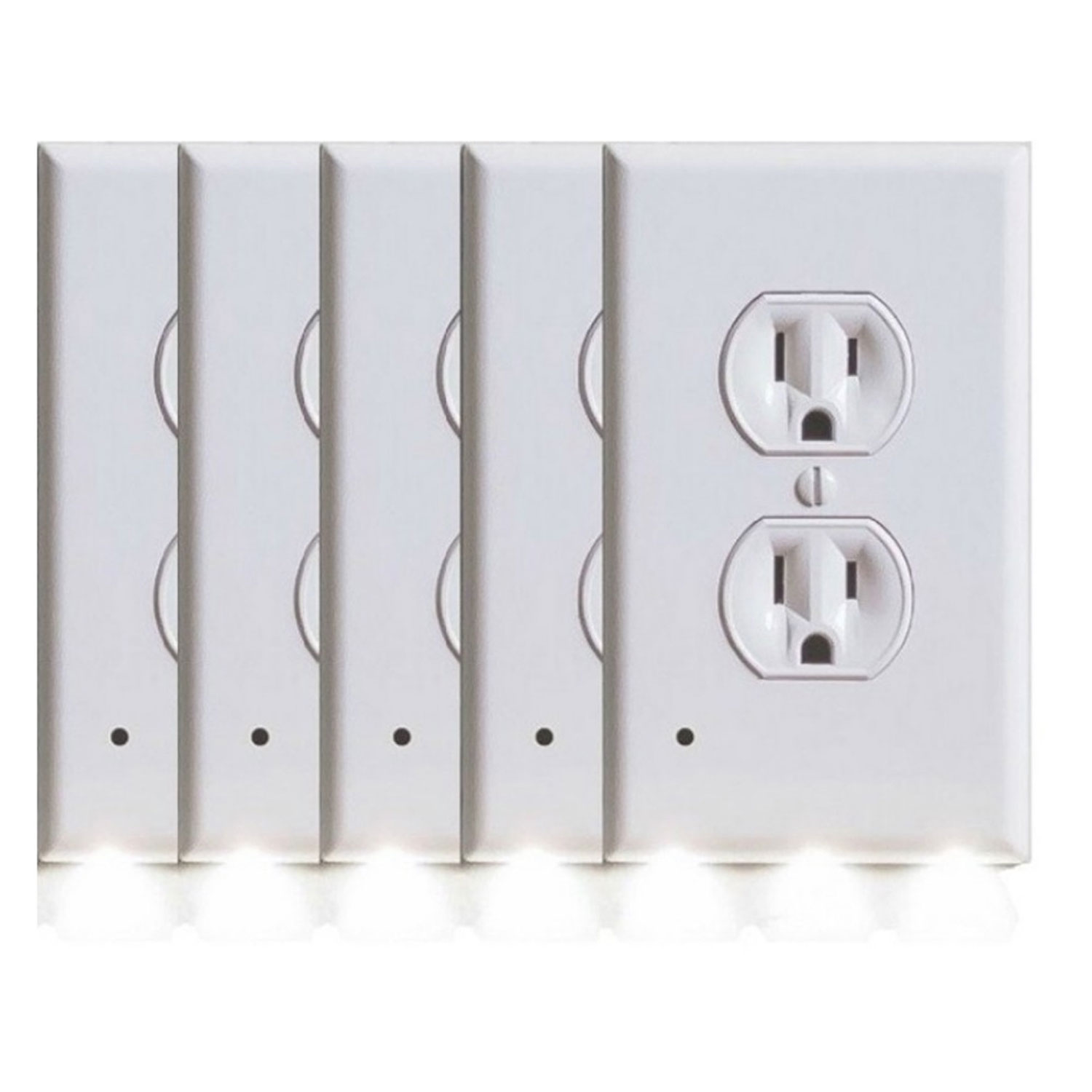 5-Pack Outlet Covers with Built-In LED Night Lights