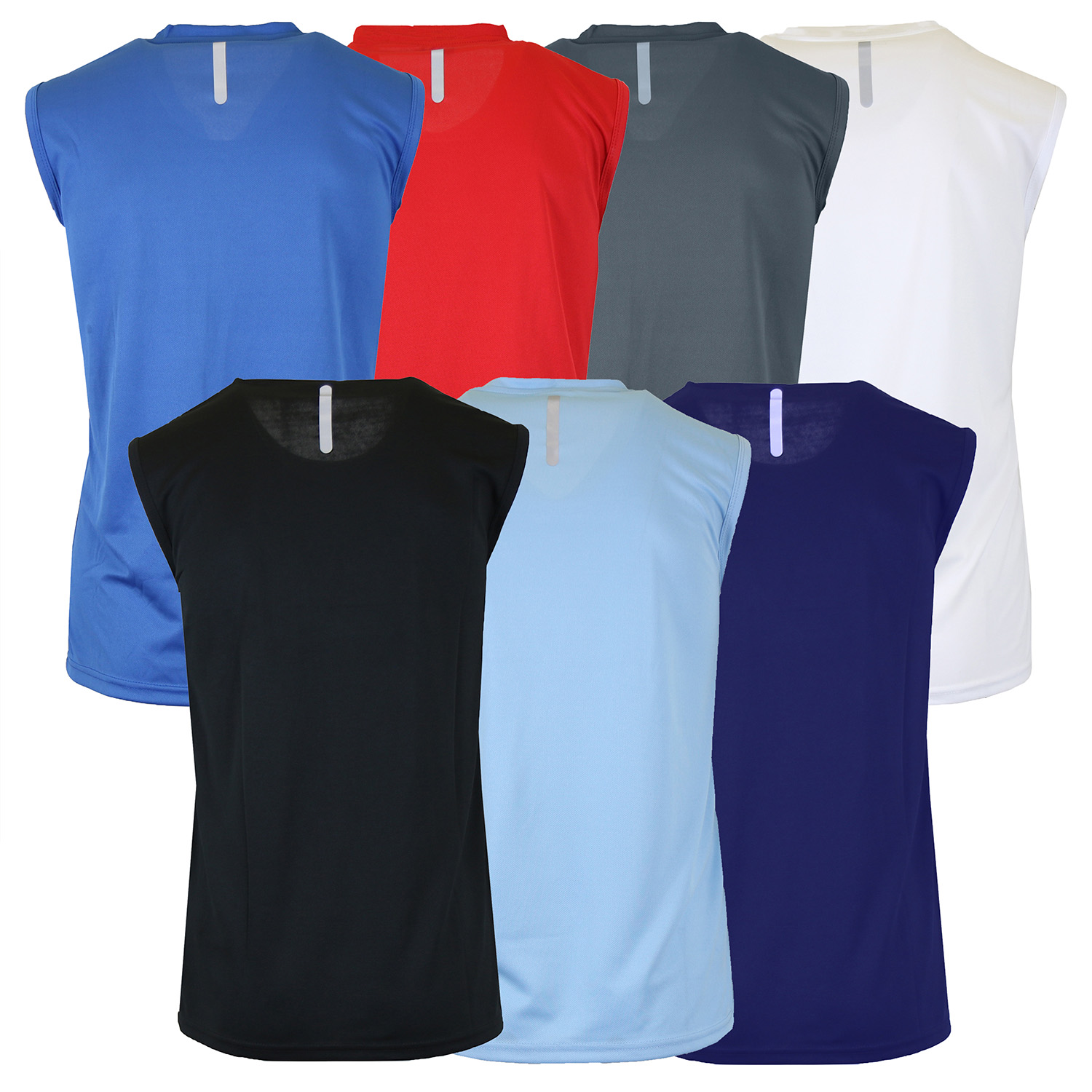 6-Pack Men's Moisture Wicking Wrinkle Free Performance Muscle Tee (Assorted Colors)