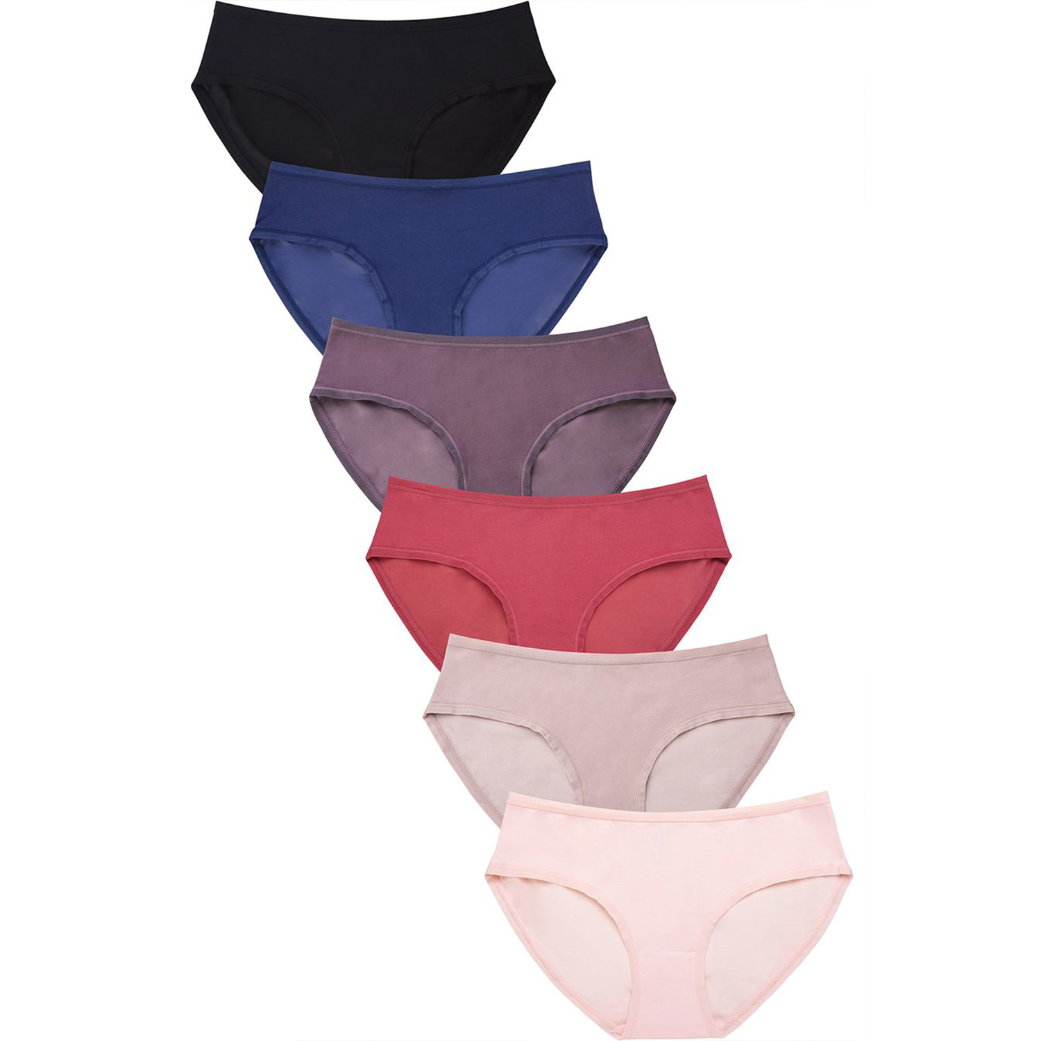 12-Pack Mamia Ladies Cotton Bikini Panty Multi Color