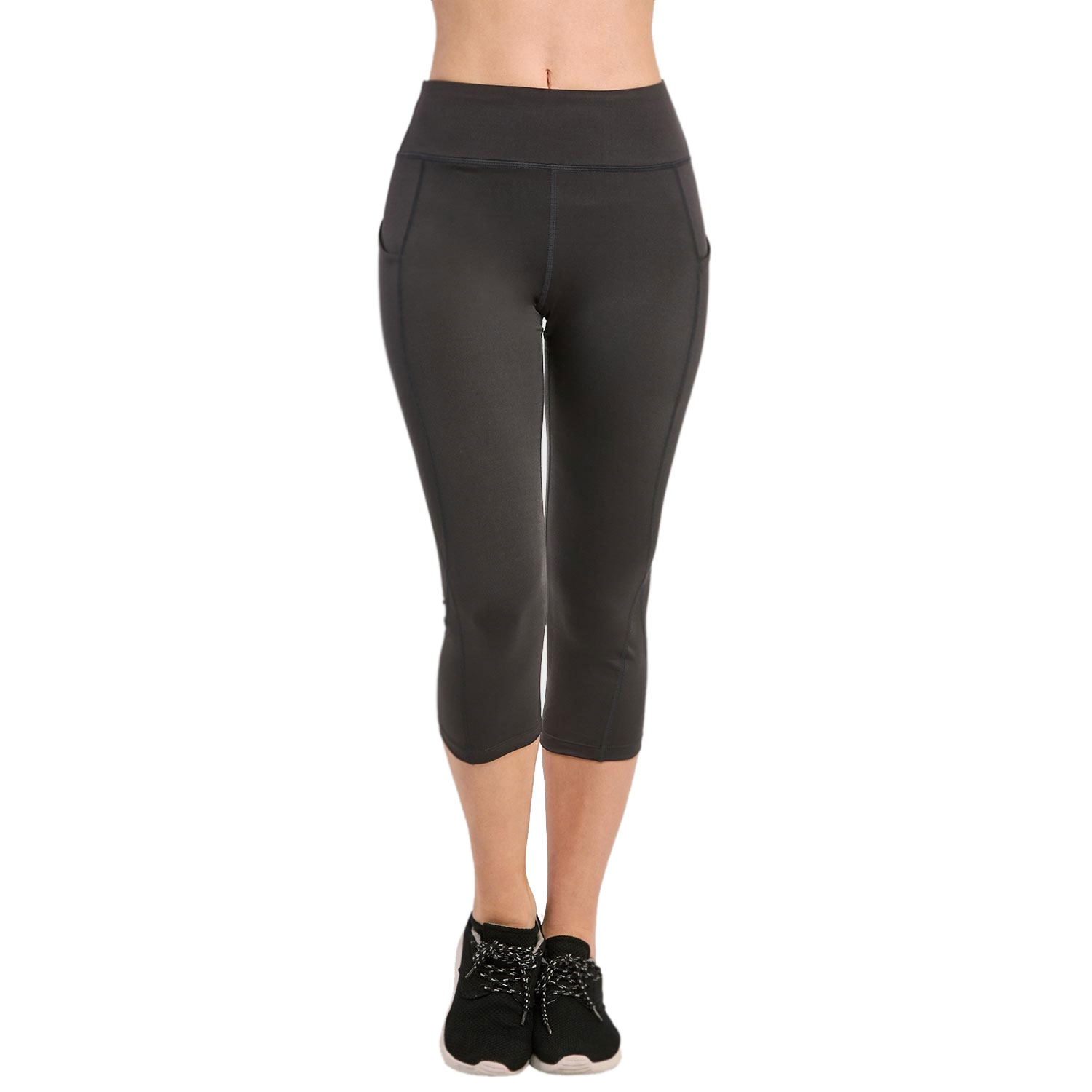 2 Pack Ladies Athletic Capri Legging