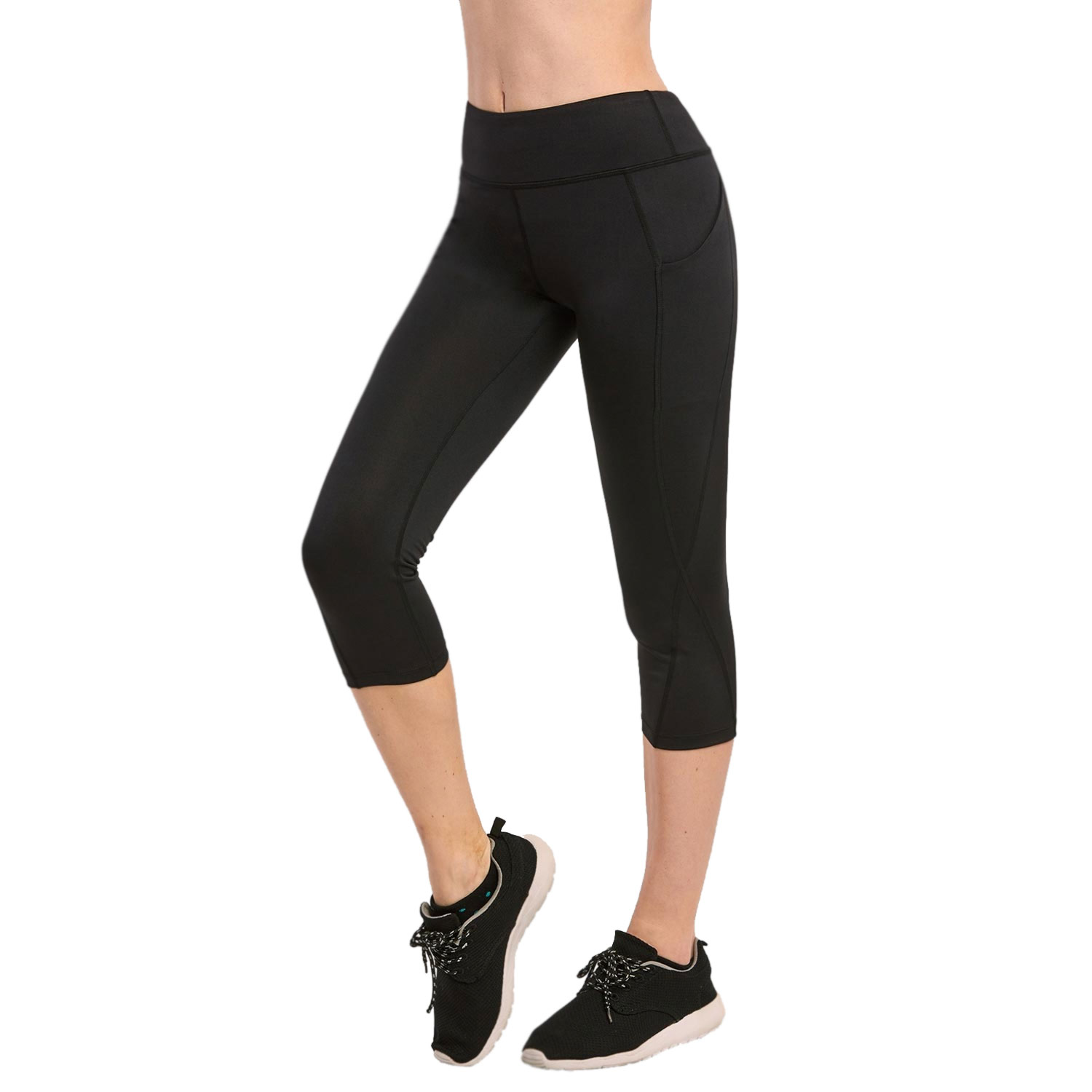 2 Pack Ladies Athletic Capri Legging