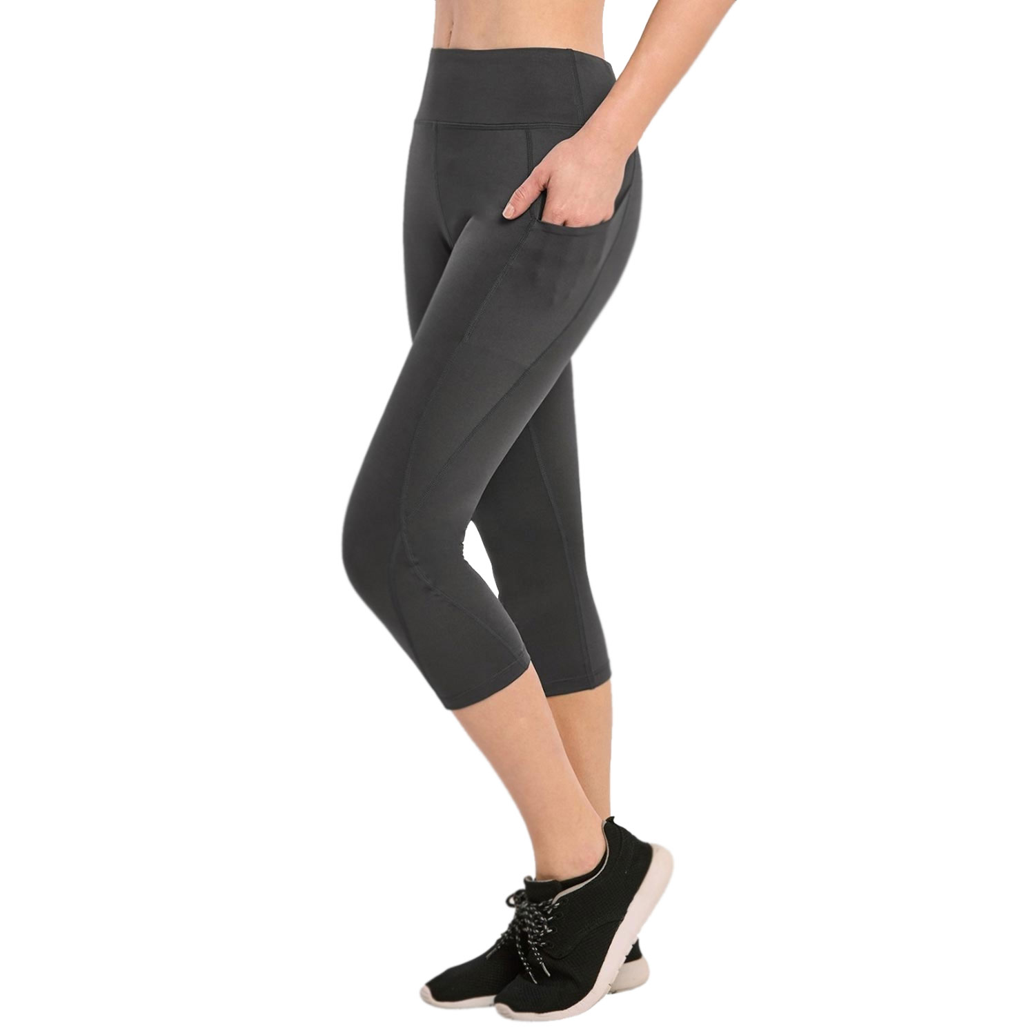 2 Pack Ladies Athletic Capri Legging