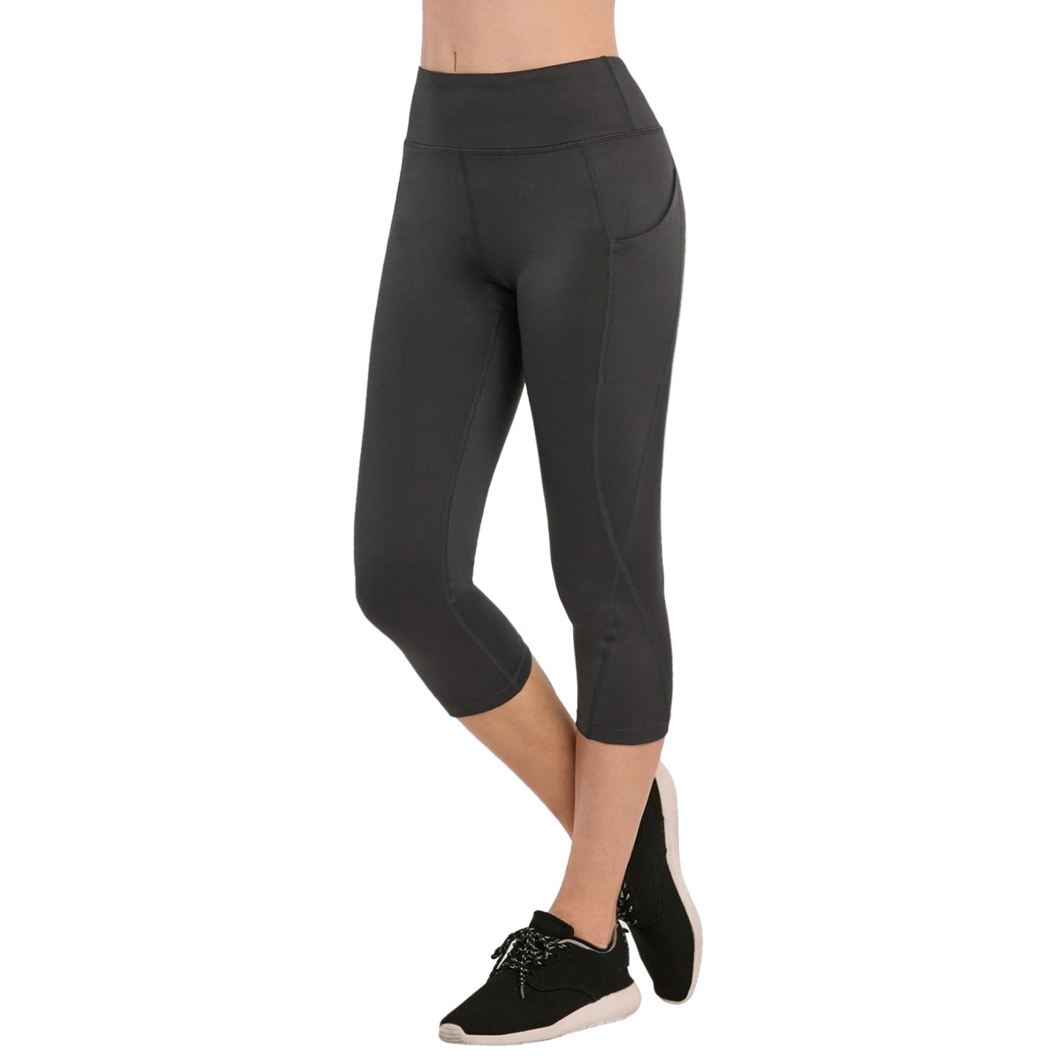 2 Pack Ladies Athletic Capri Legging