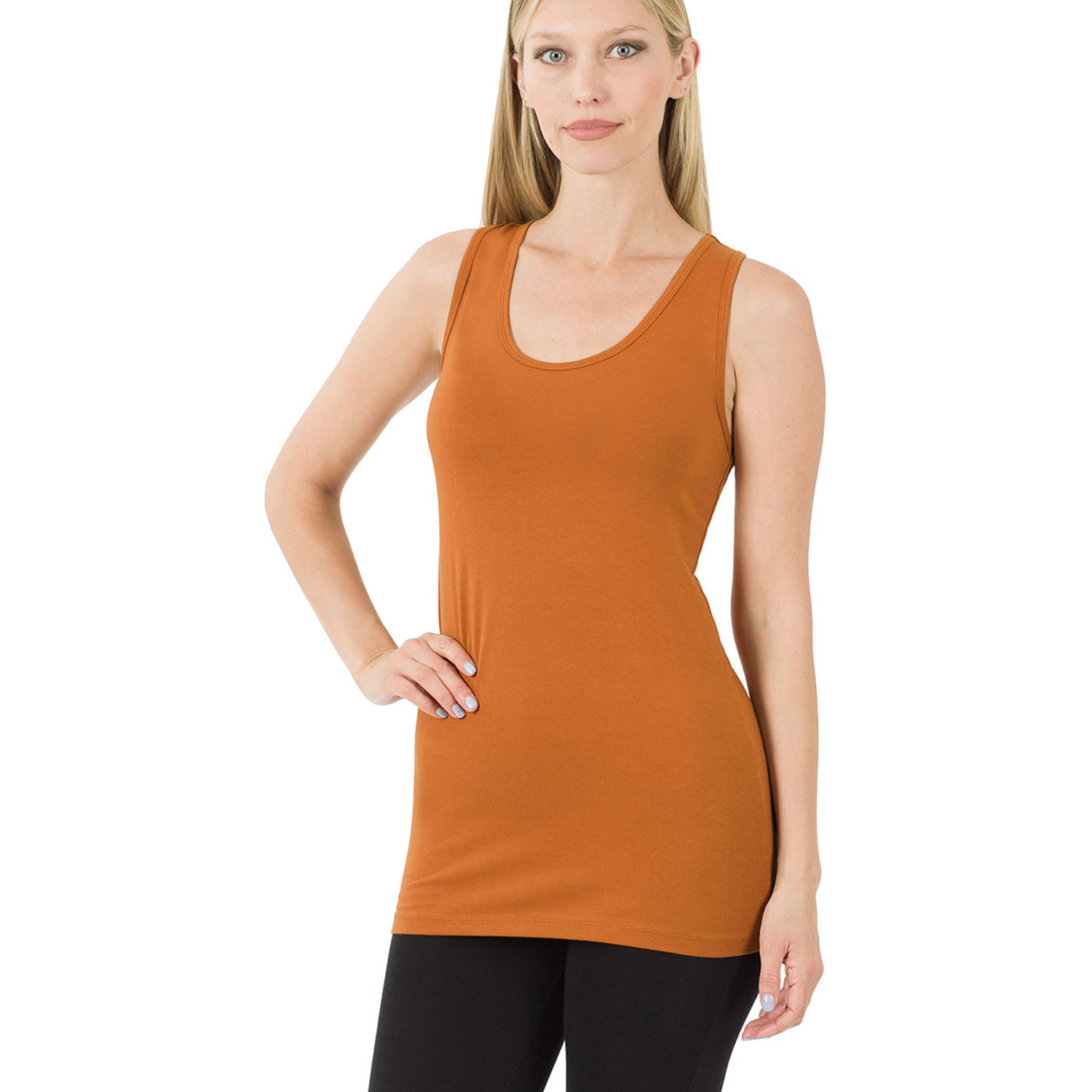 Cotton Spandex Racerback Tank Top