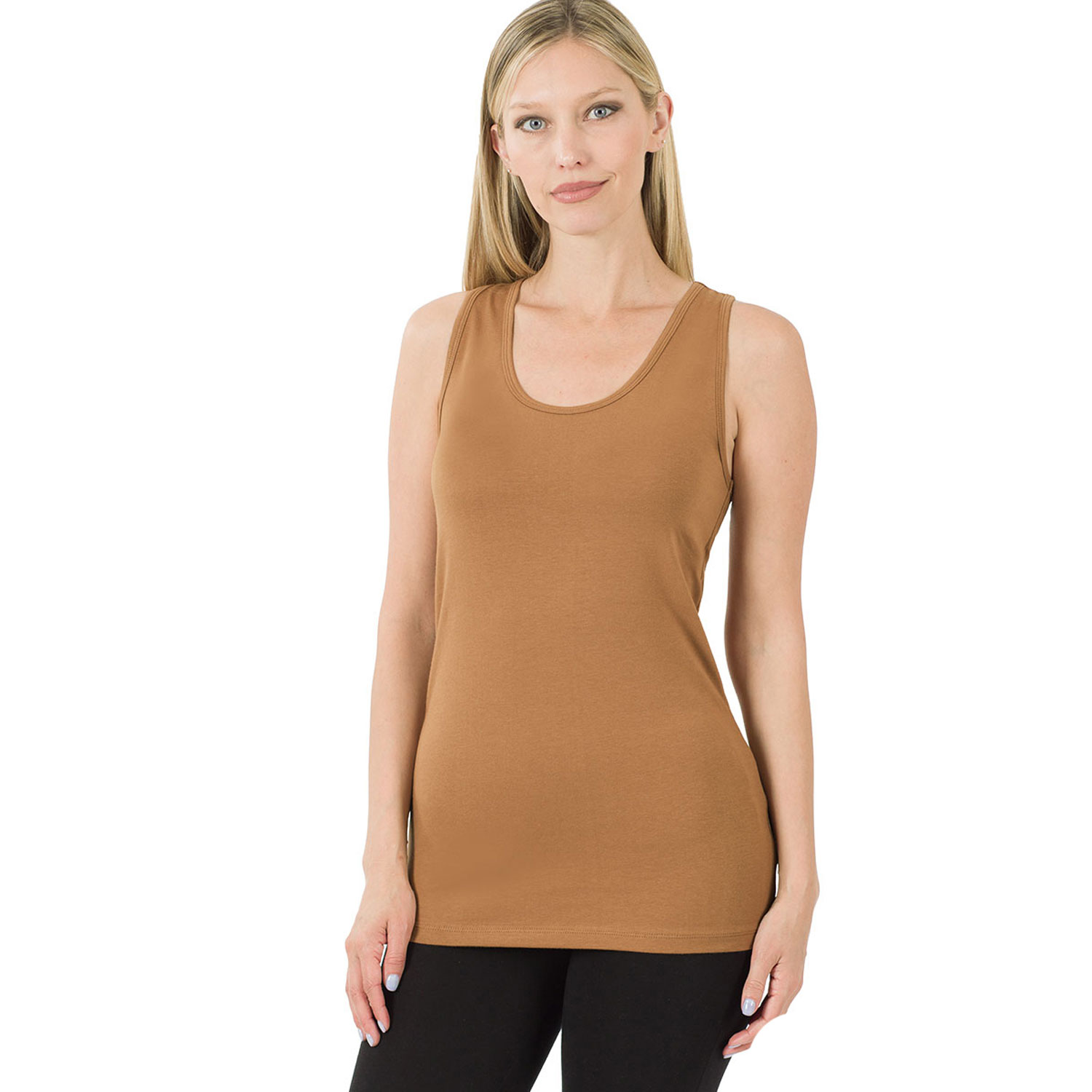 Cotton Spandex Racerback Tank Top