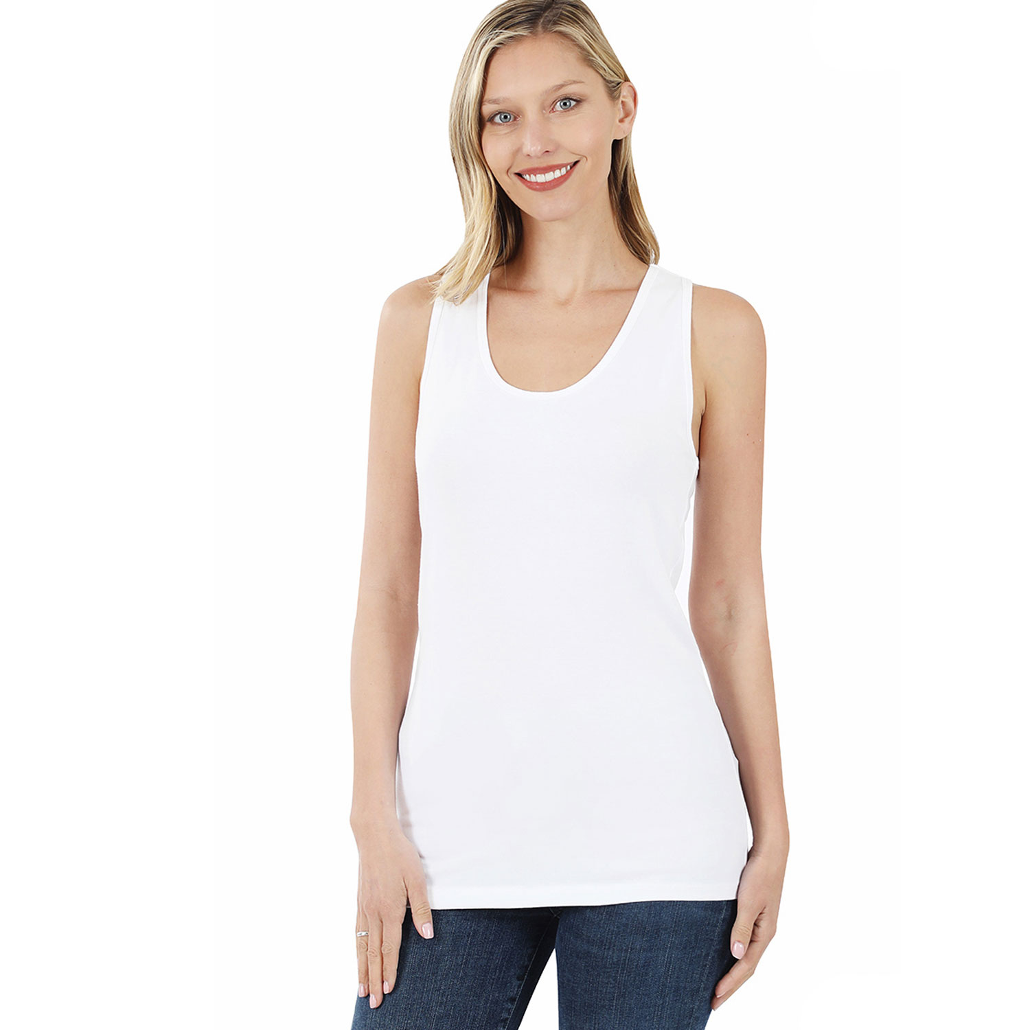 Cotton Spandex Racerback Tank Top