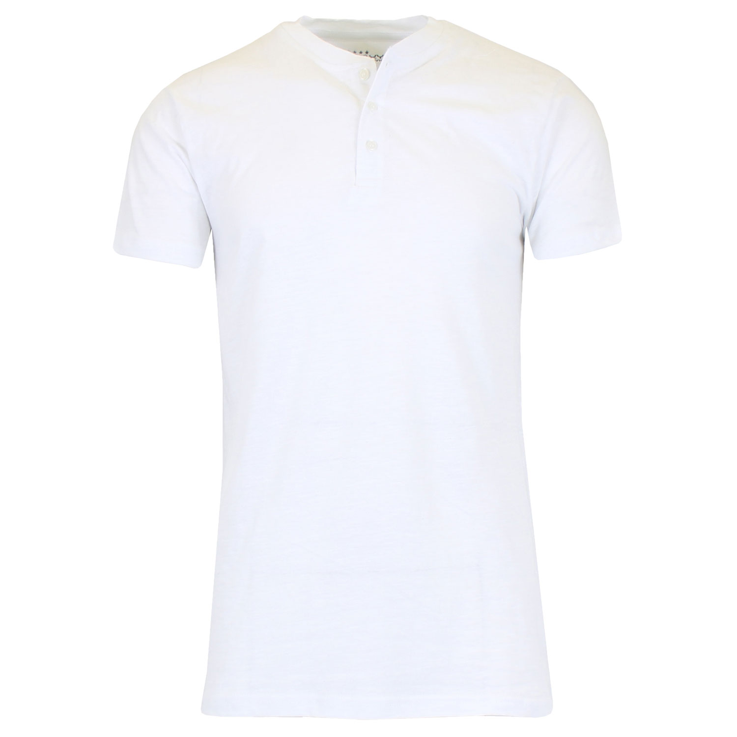 Men's Slim Fitting Short Sleeve Henley Slub Tee