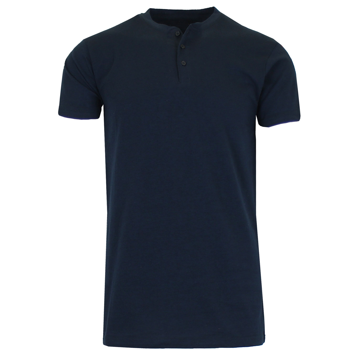 Men's Slim Fitting Short Sleeve Henley Slub Tee