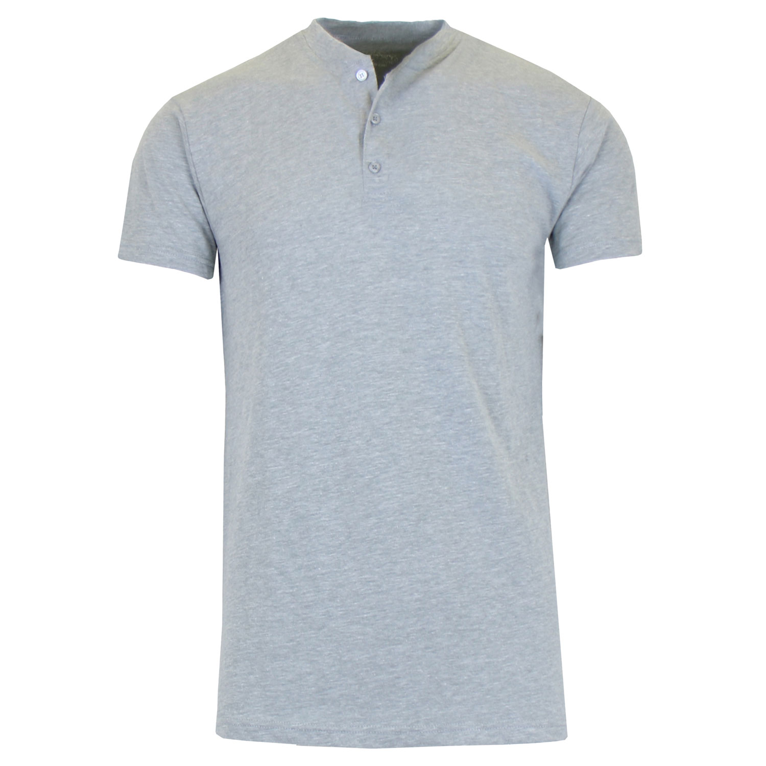 Men's Slim Fitting Short Sleeve Henley Slub Tee