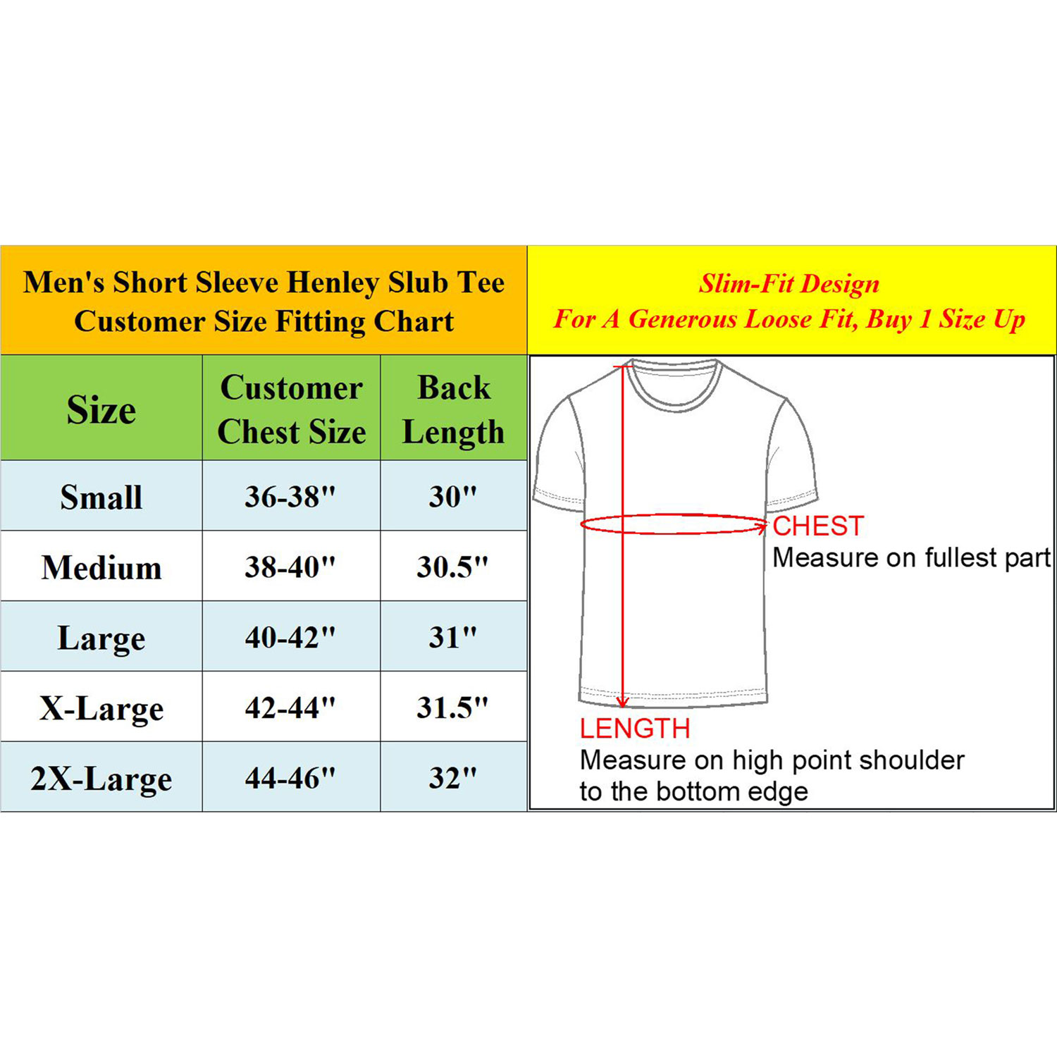 Men's Slim Fitting Short Sleeve Henley Slub Tee