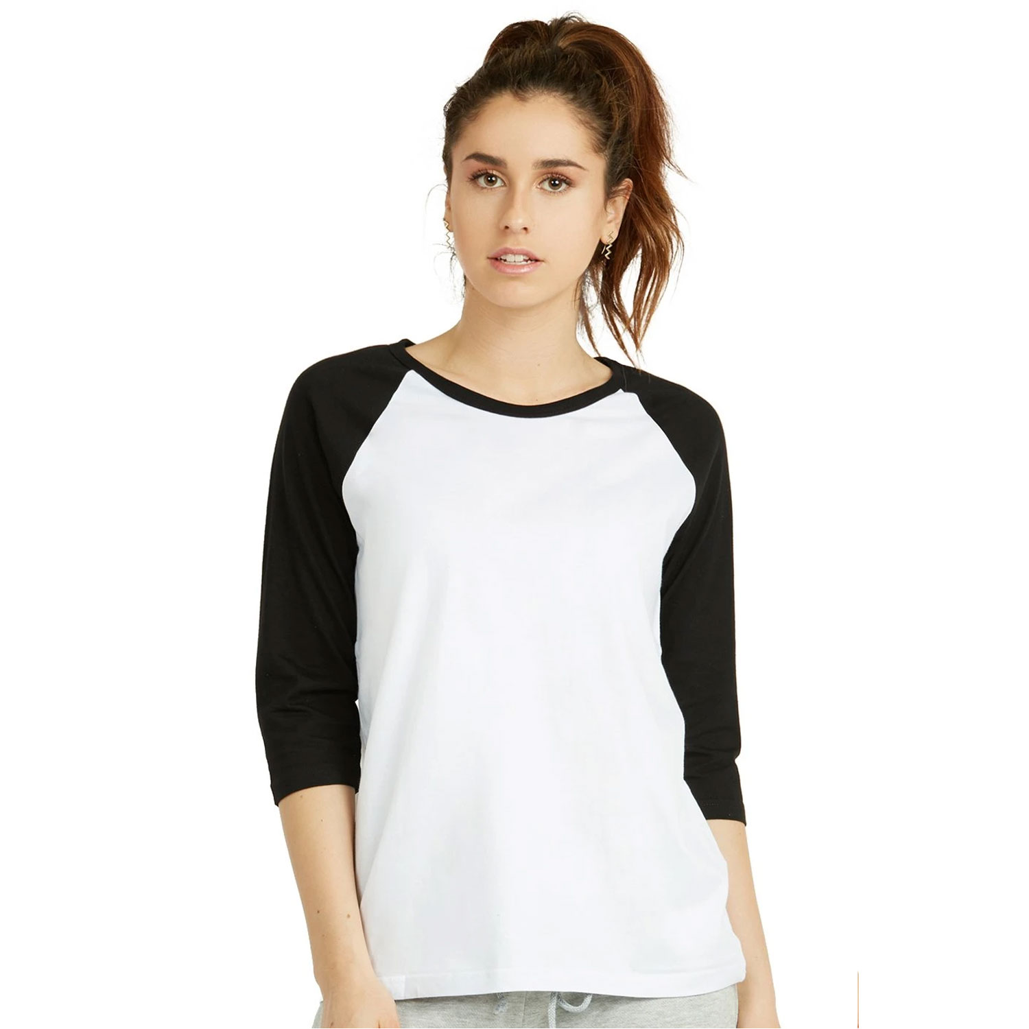 Baseball Tee for Women's - 100% Cotton