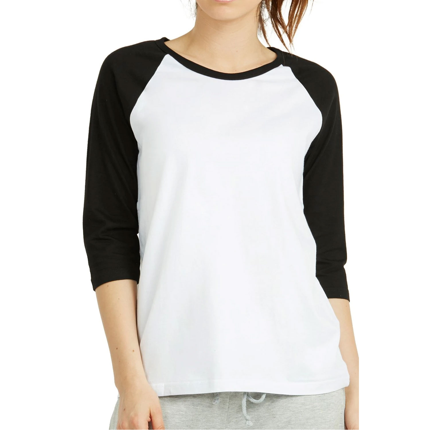 Baseball Tee for Women's - 100% Cotton