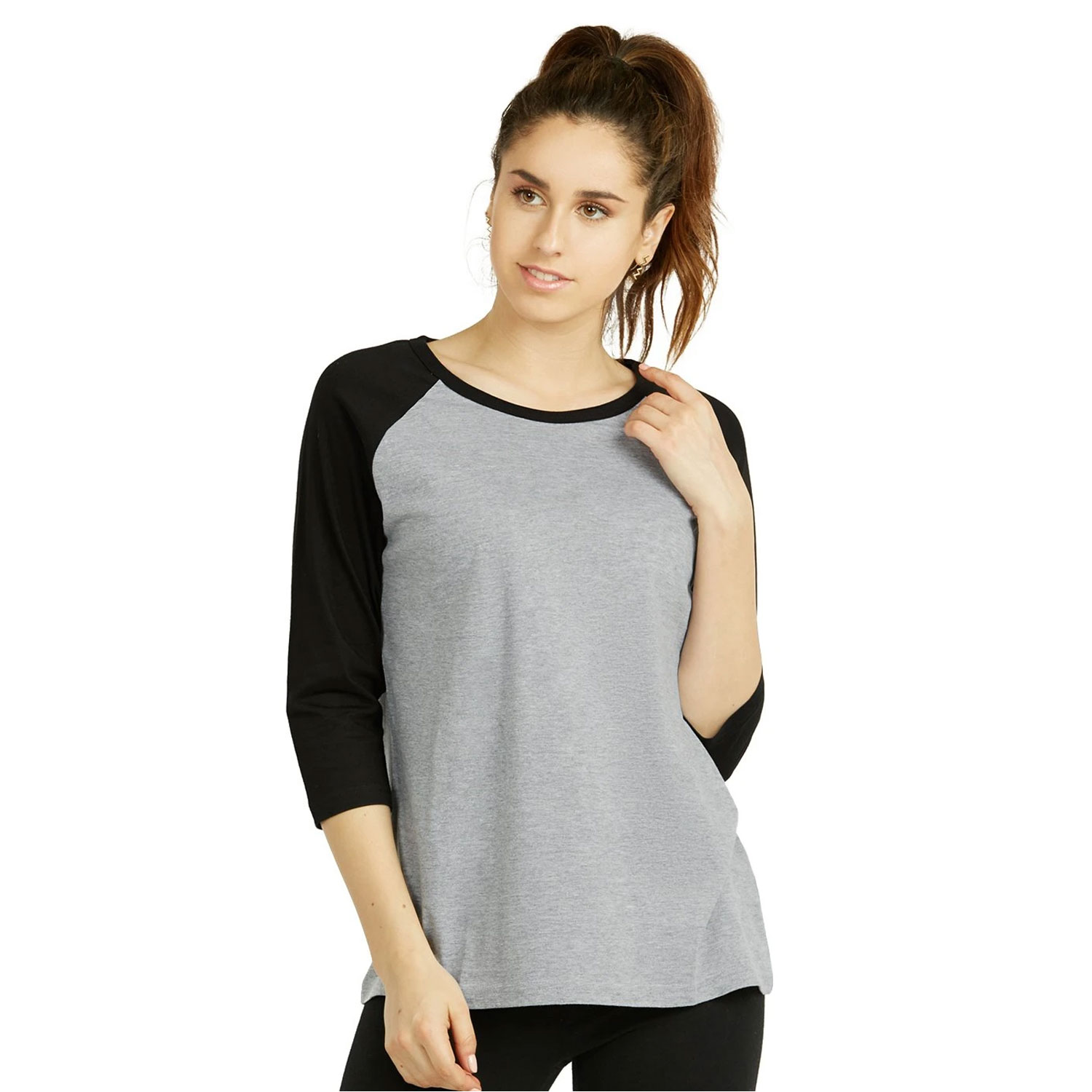 Baseball Tee for Women's - 100% Cotton