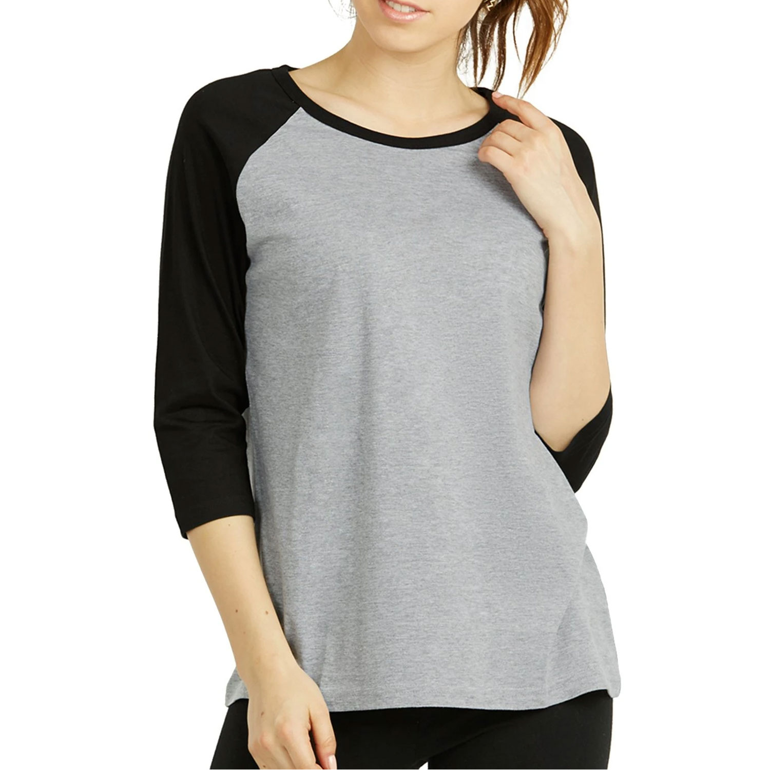 Baseball Tee for Women's - 100% Cotton