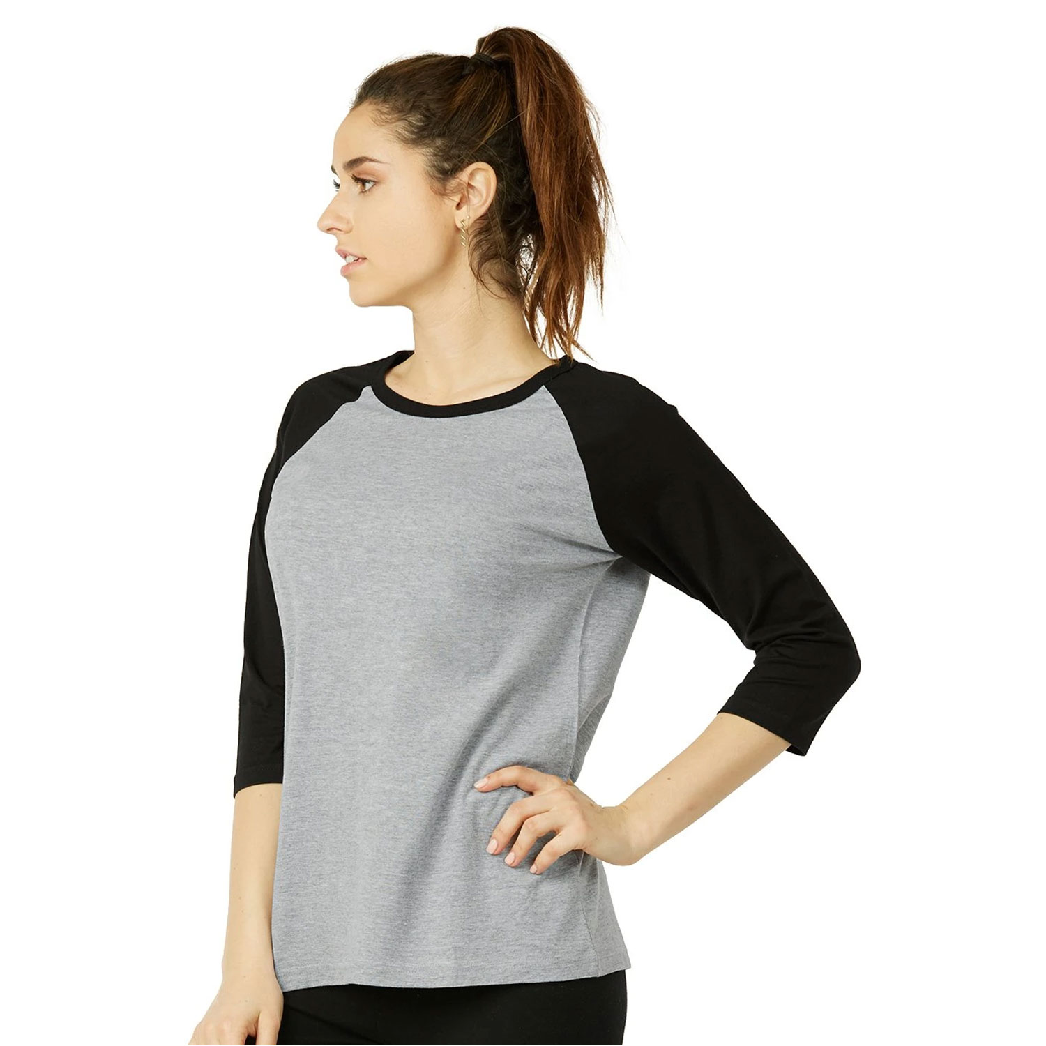 Baseball Tee for Women's - 100% Cotton