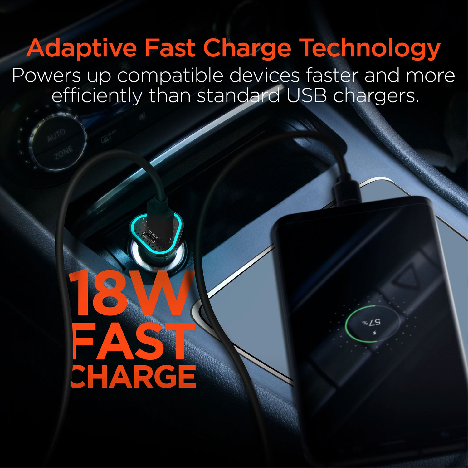 Car Charger dual port 38W