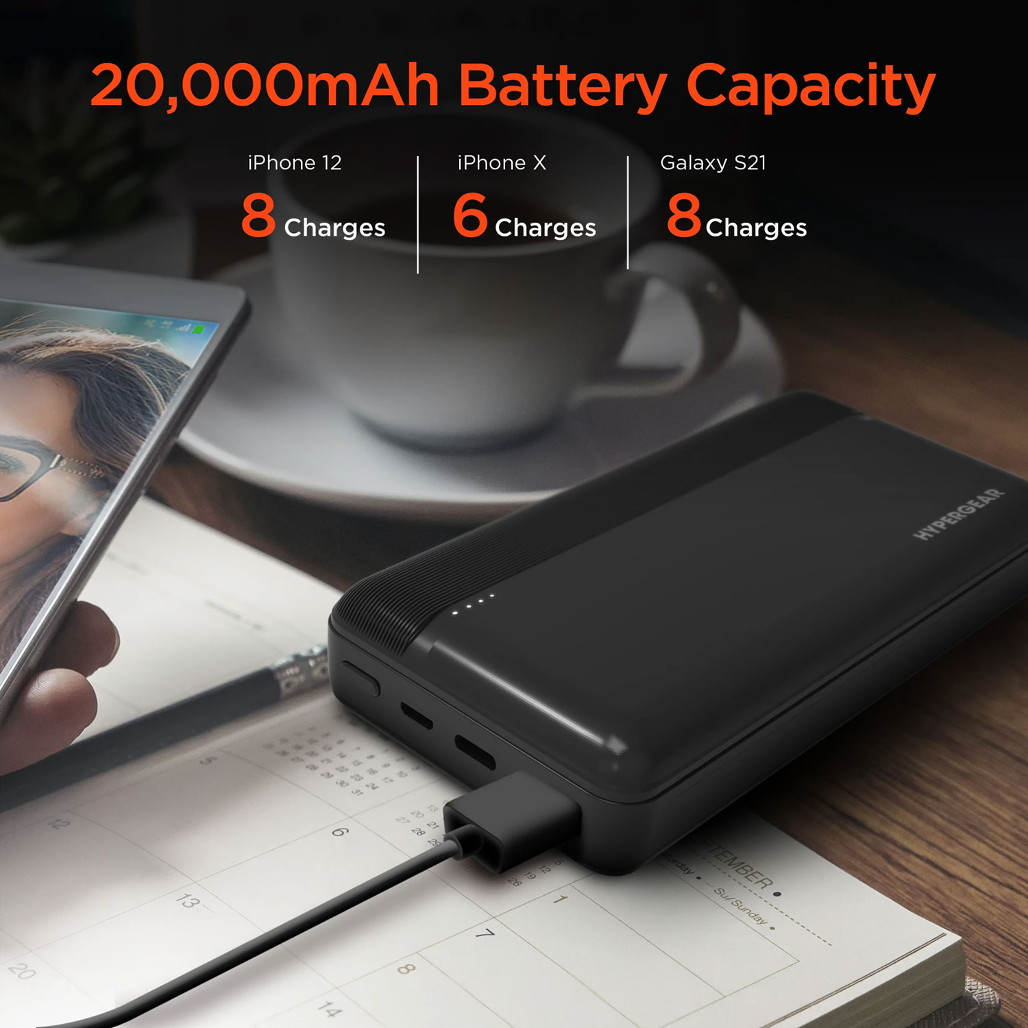 USB Power Bank 20000mAh 20W PD