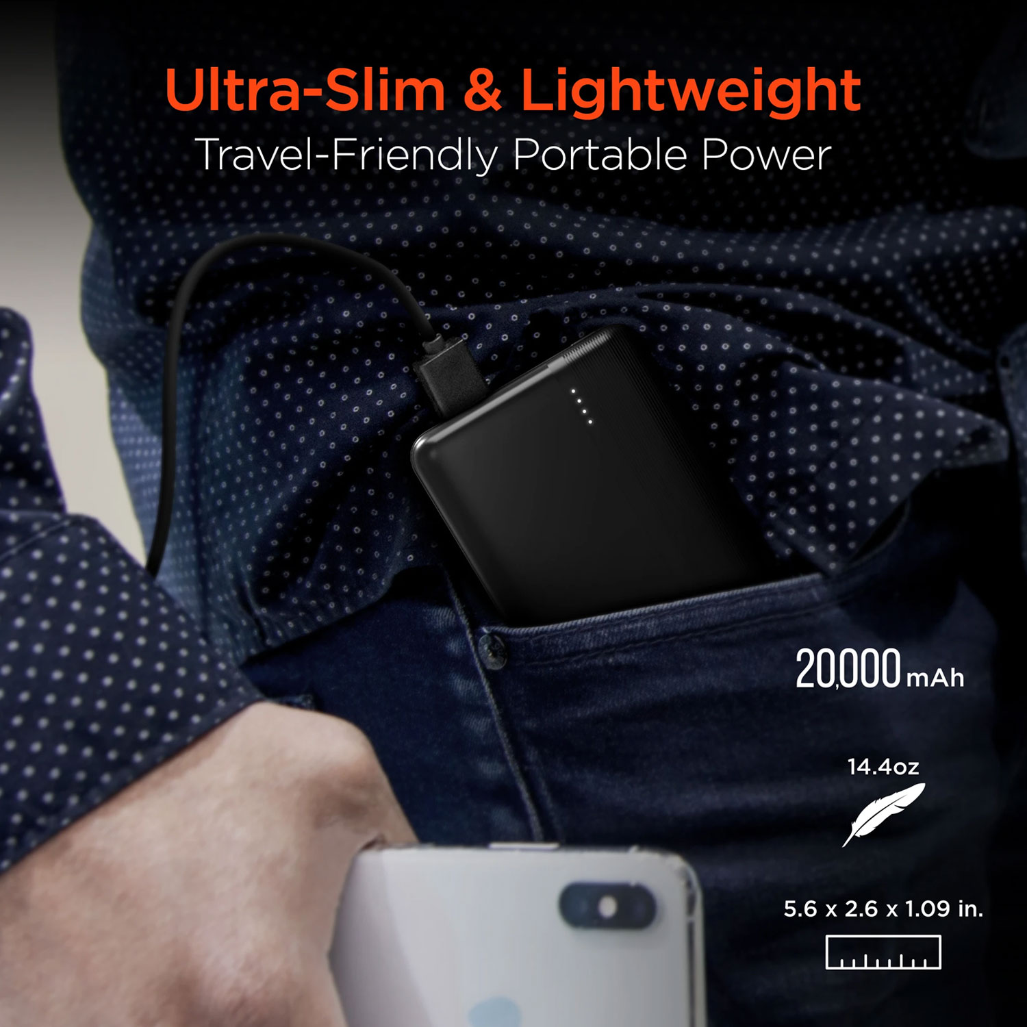 USB Power Bank 20000mAh 20W PD