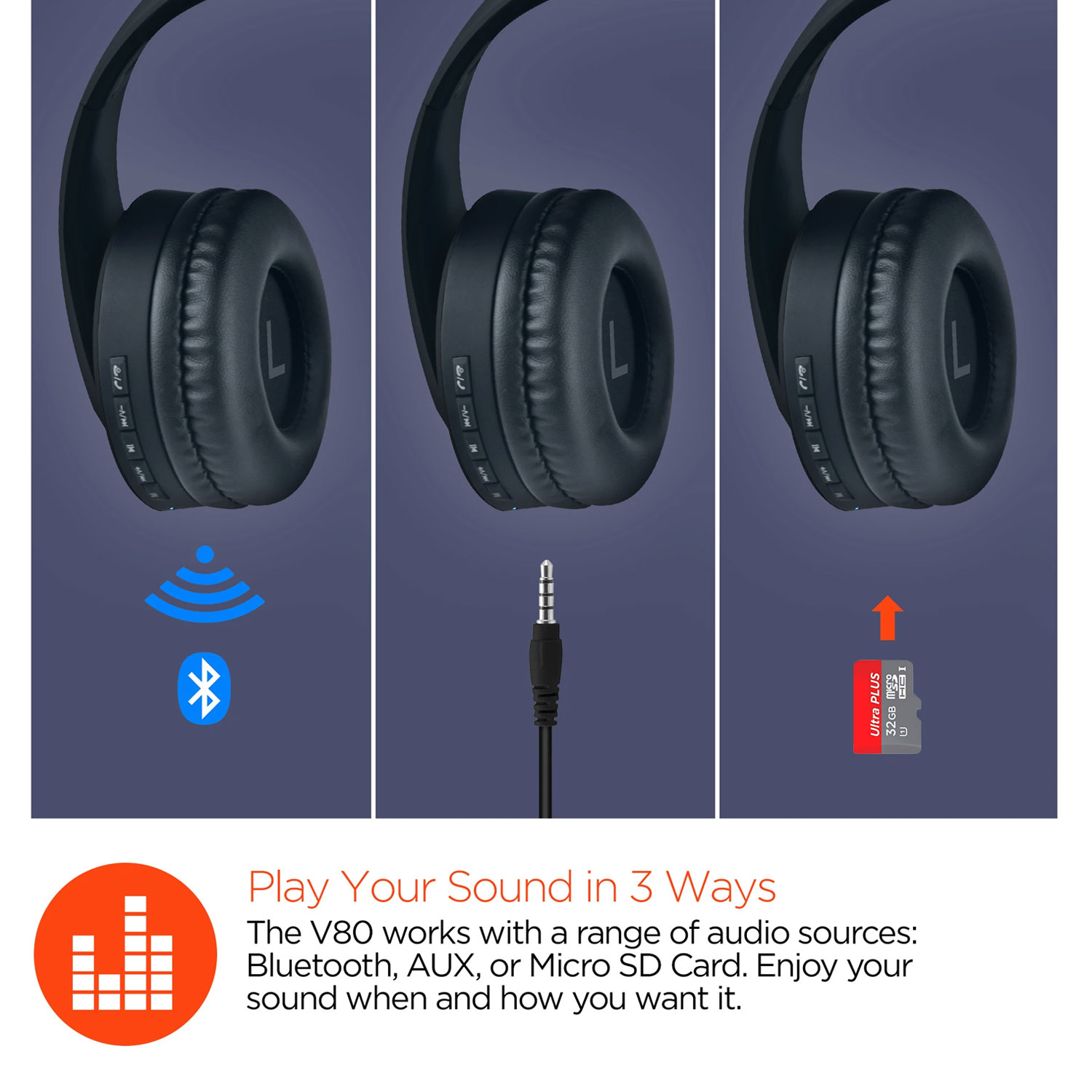 Bluetooth Headphones - V80