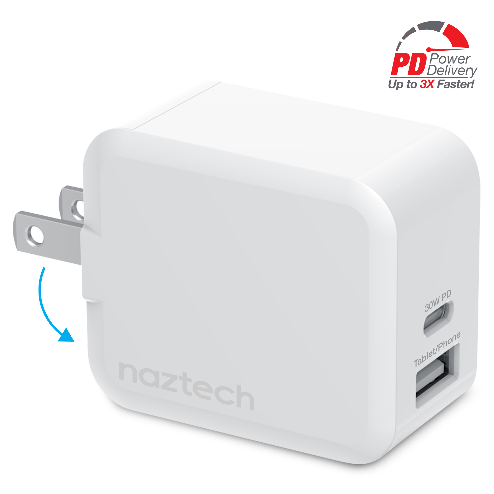 30W USB-C PD Dual Output Fast Wall Charger