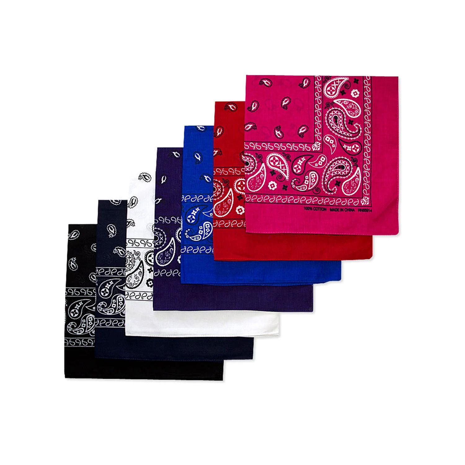 Cotton Bandana - 12 Pack