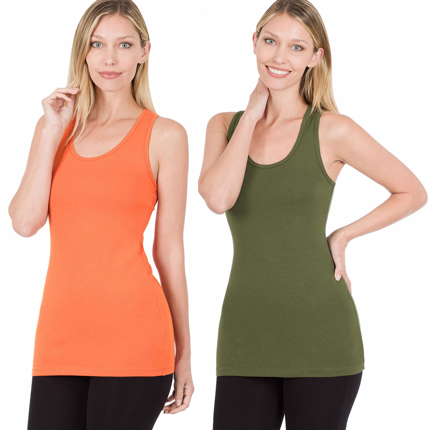 Racerback Tank Top Cotton Spandex Pack Of 4