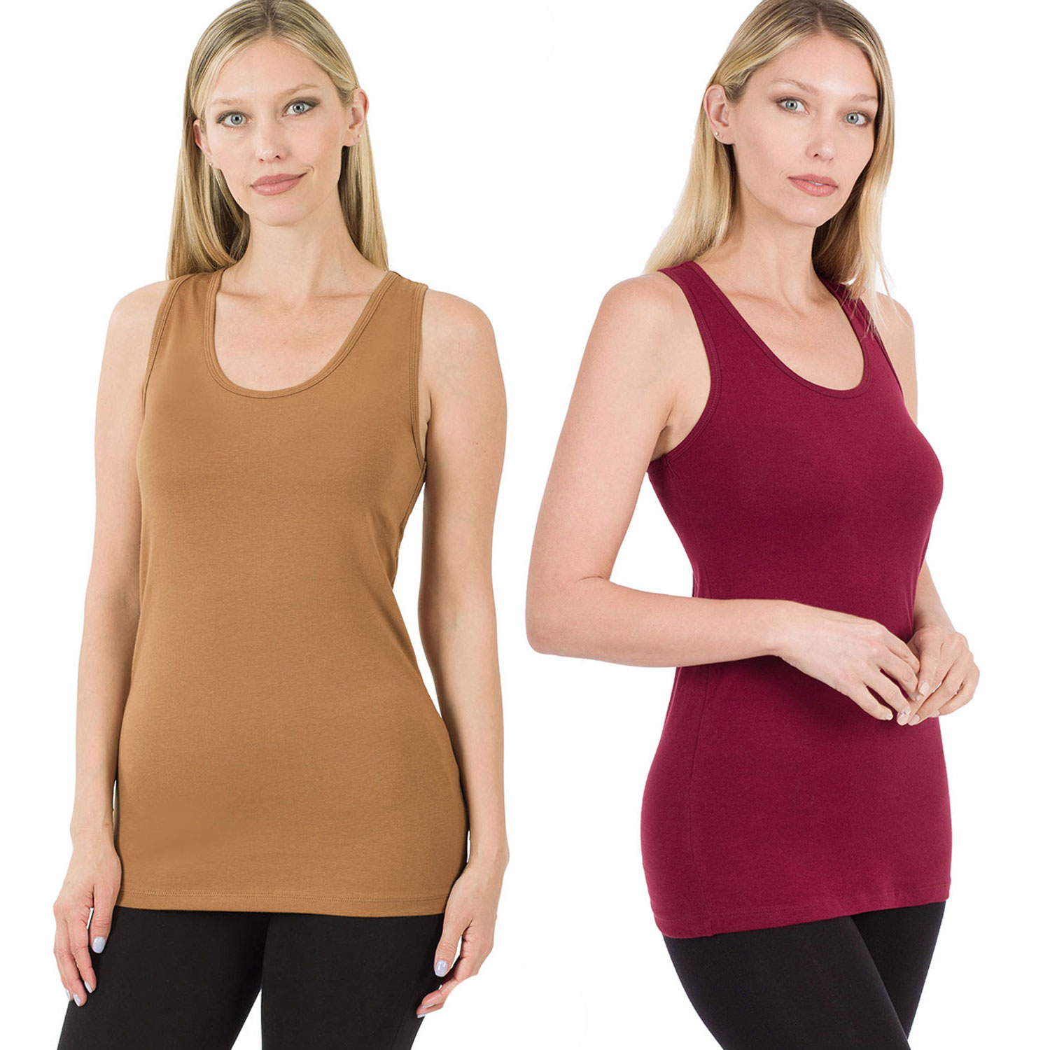 Racerback Tank Top Cotton Spandex Pack Of 4