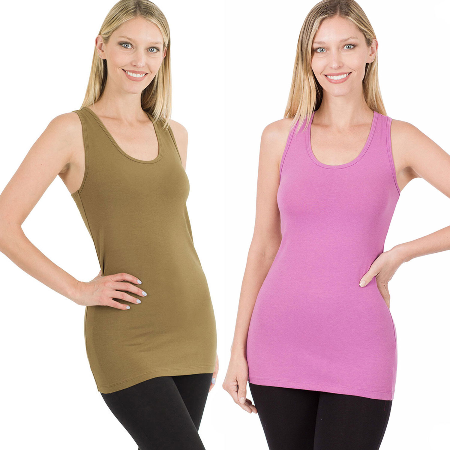 Racerback Tank Top Cotton Spandex Pack Of 4