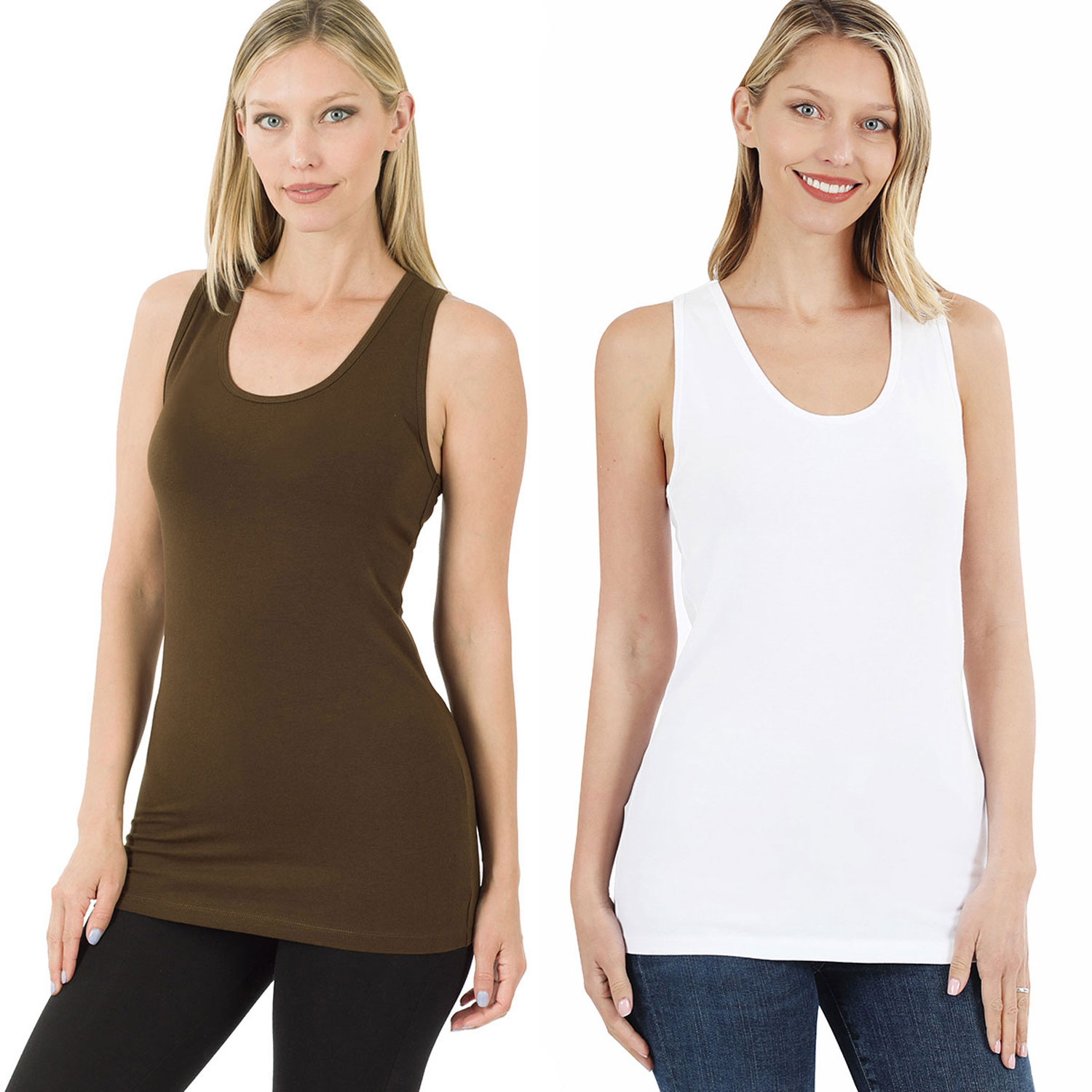 Racerback Tank Top Cotton Spandex Pack Of 4