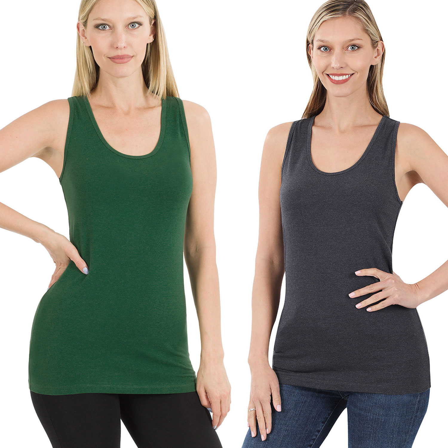 Racerback Tank Top Cotton Spandex Pack Of 4