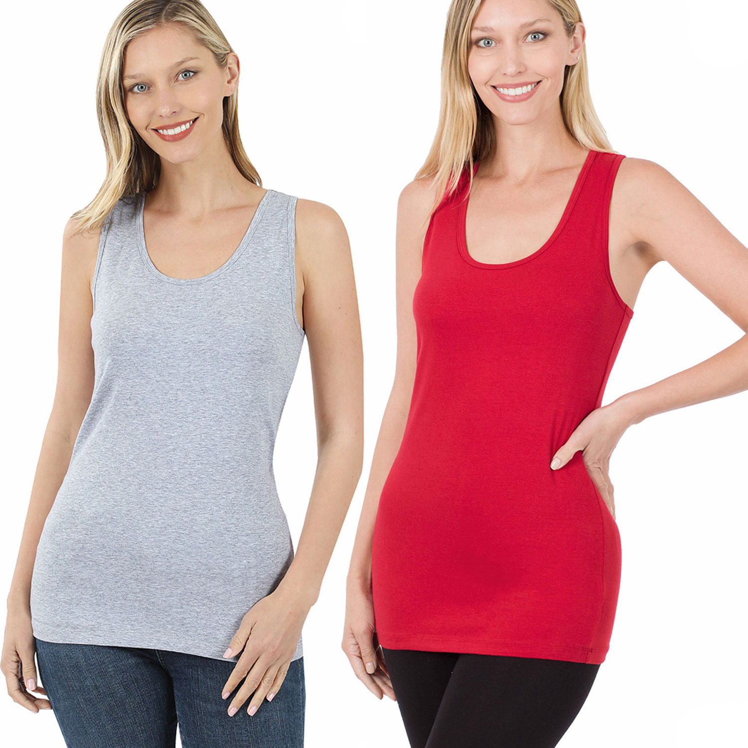 Racerback Tank Top Cotton Spandex Pack Of 4