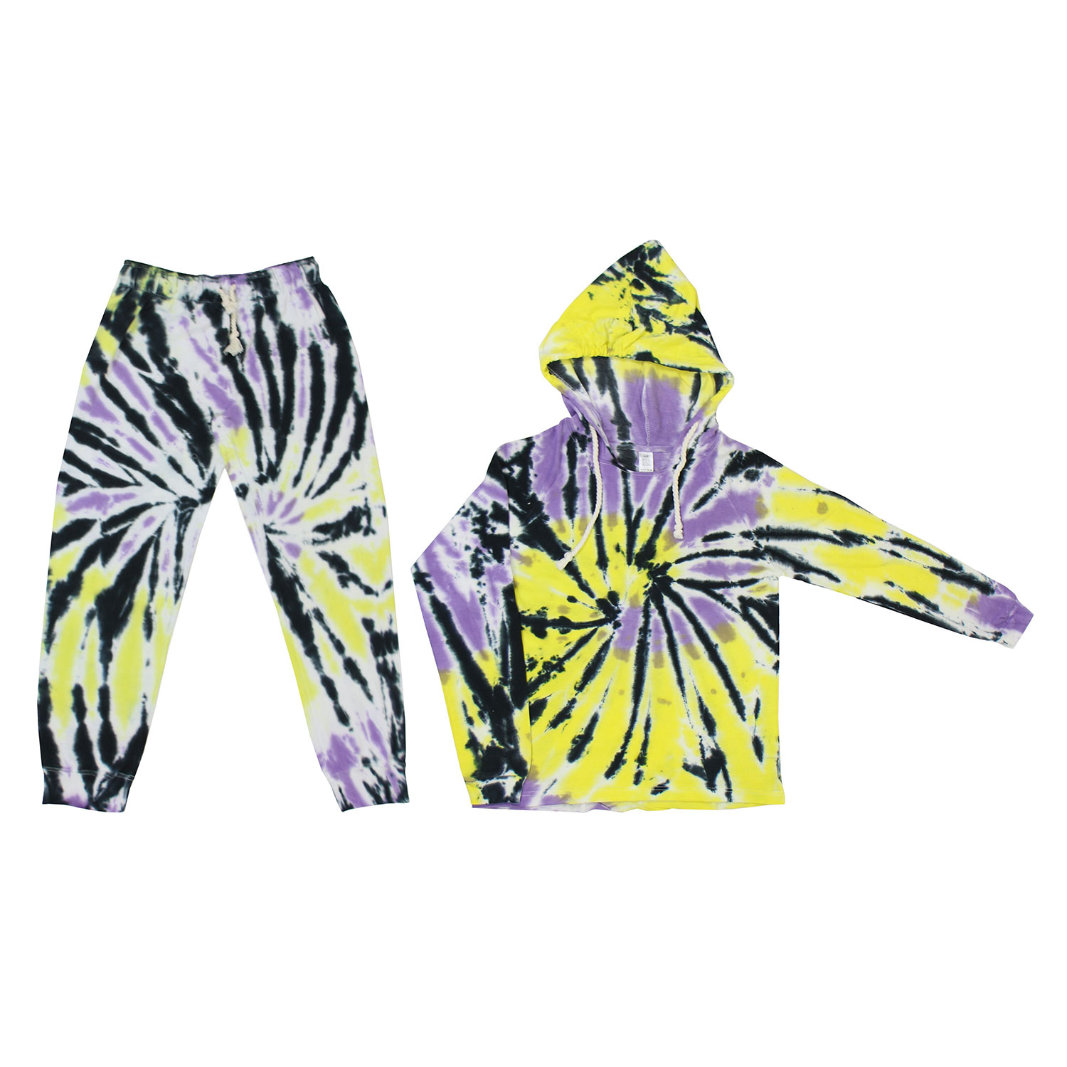 Women's Solid And Tie Dye 2-Piece Hoodie & Jogger Sets