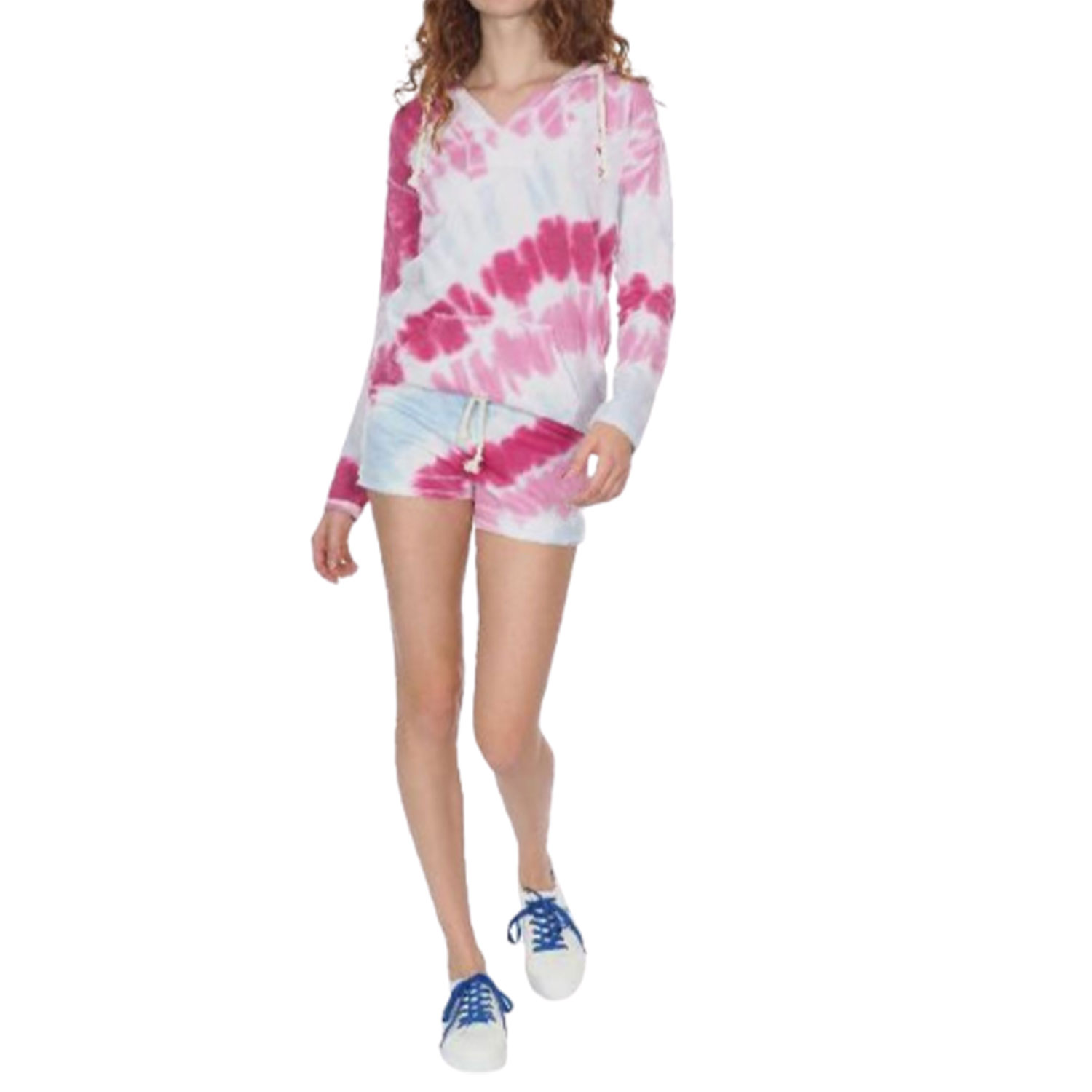 Women's Tie Dye Top & Bottom 2-Piece Shorts Sets