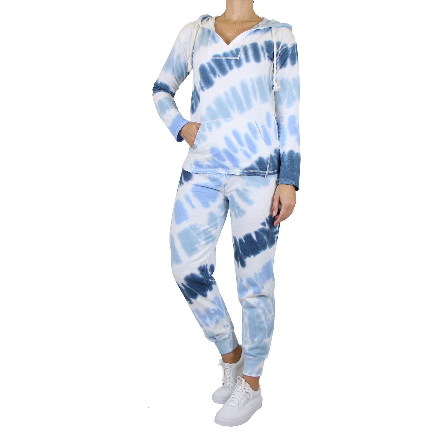 Women's Solid And Tie Dye Top & Bottom 2-Piece Jogger Sets