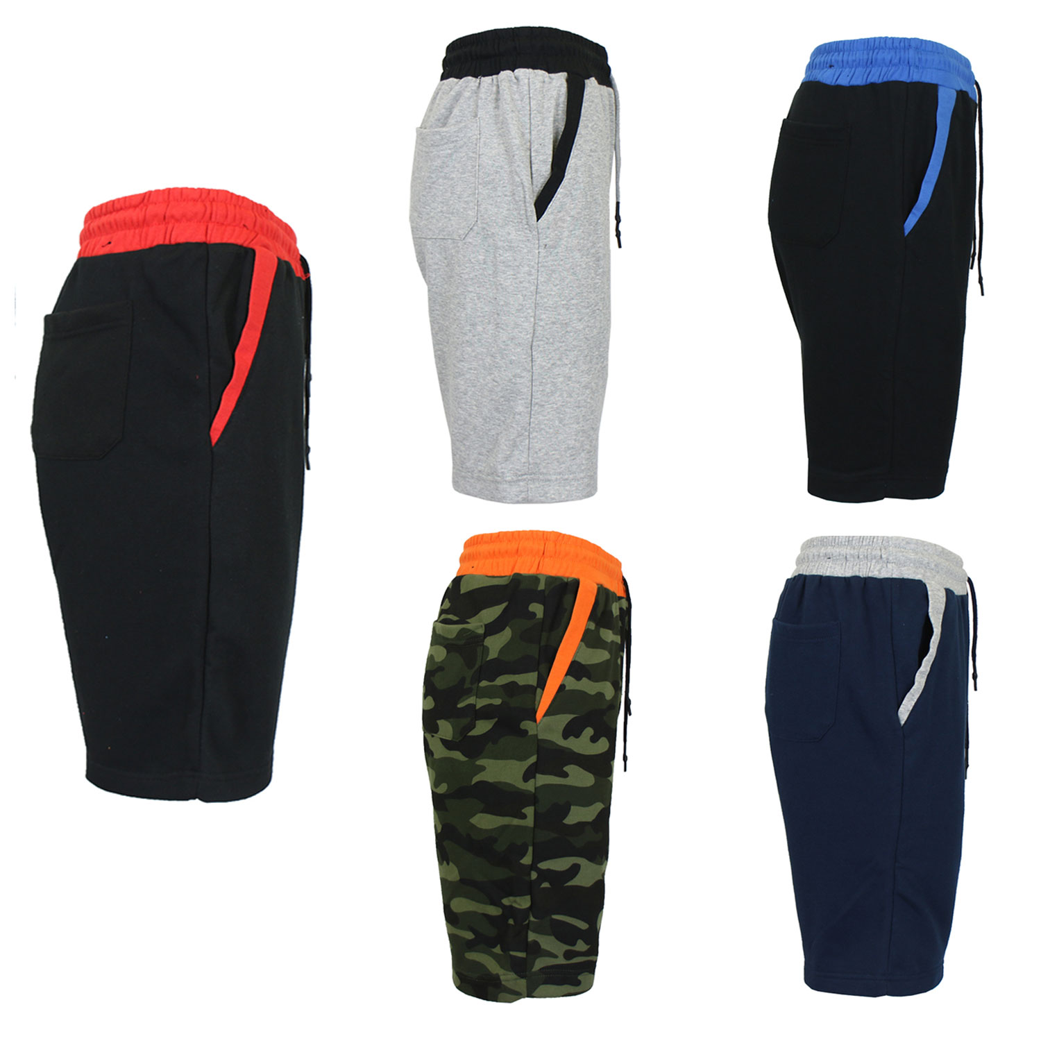 Men's Assorted French Terry Lounge Shorts - 3 Pack