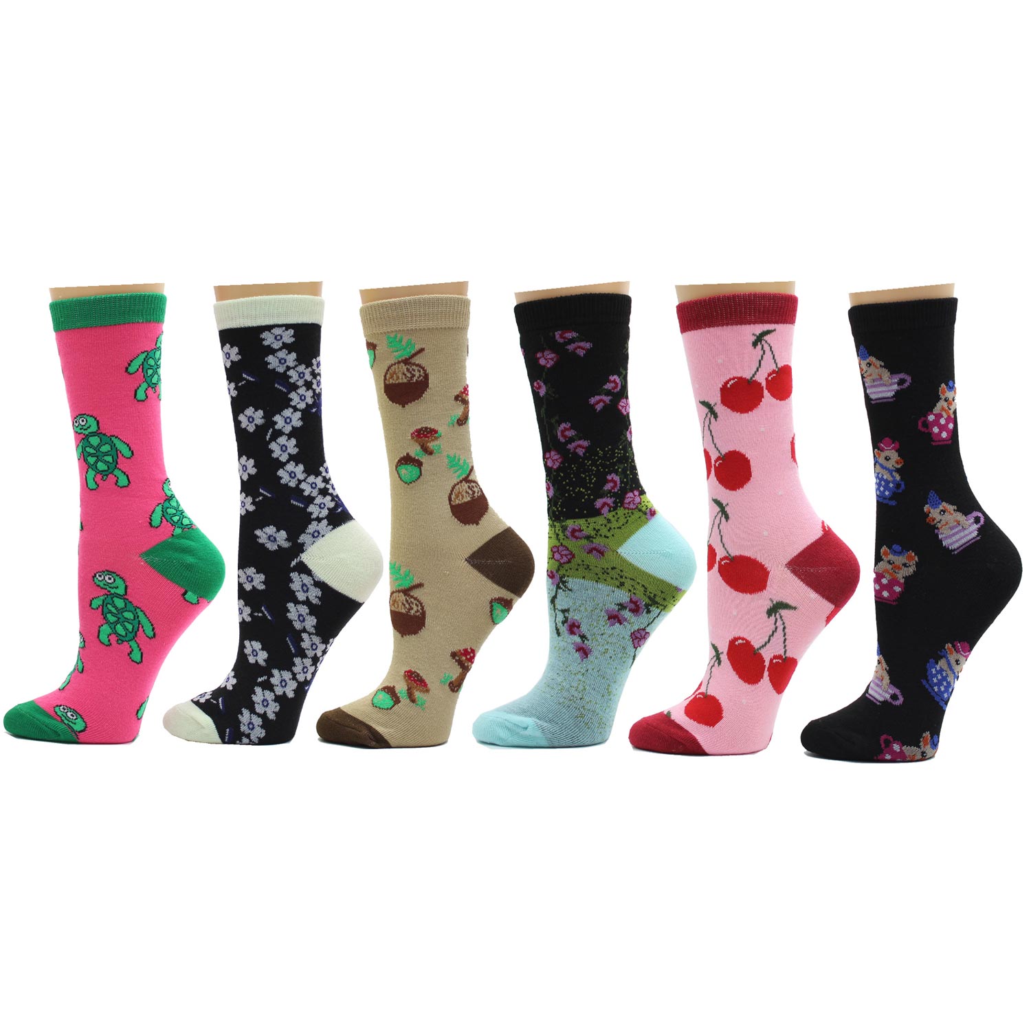 12 Pack Women's Colorful Patterned Socks